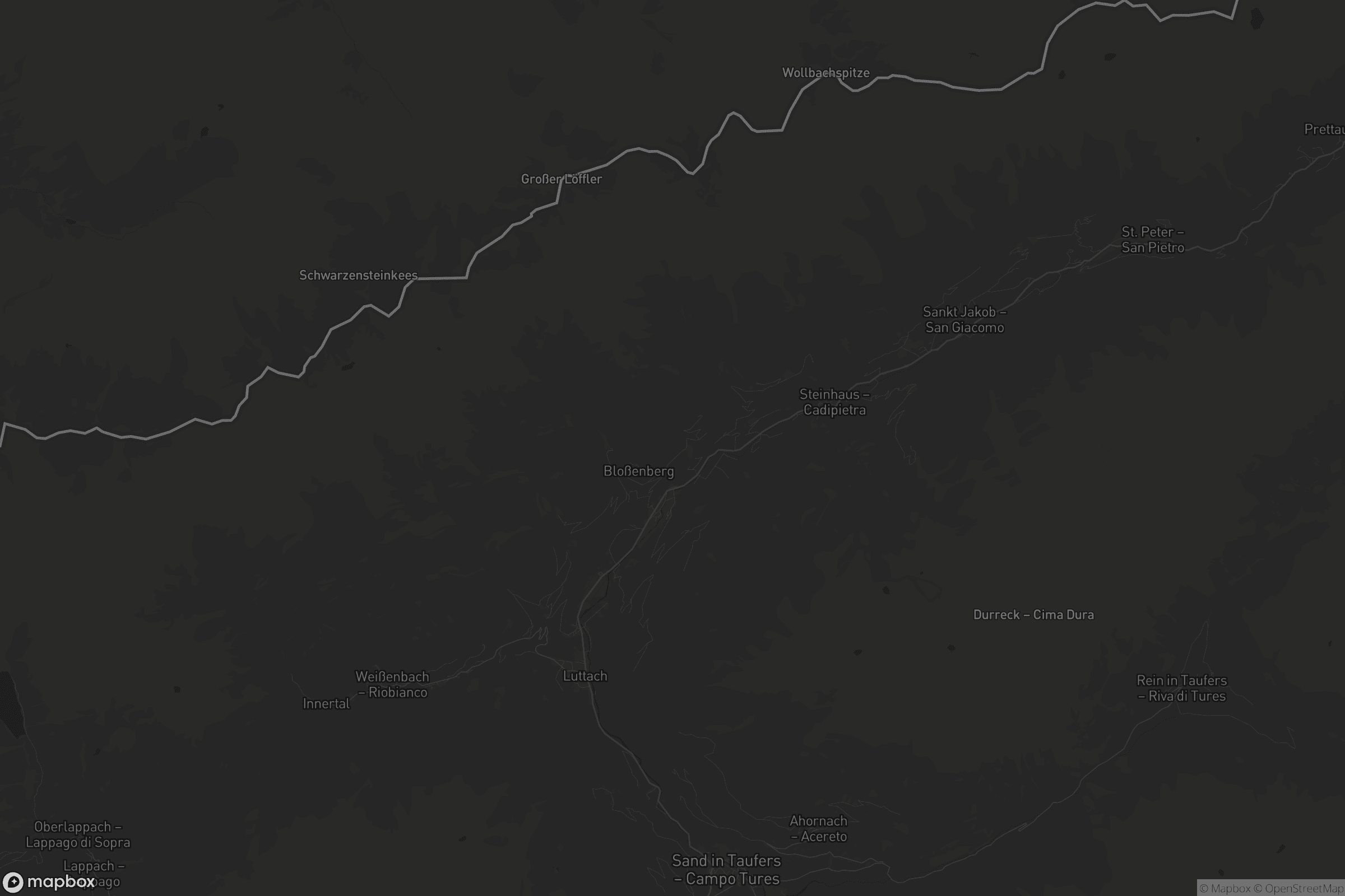 Mappa di Ahrntal - Valle Aurina