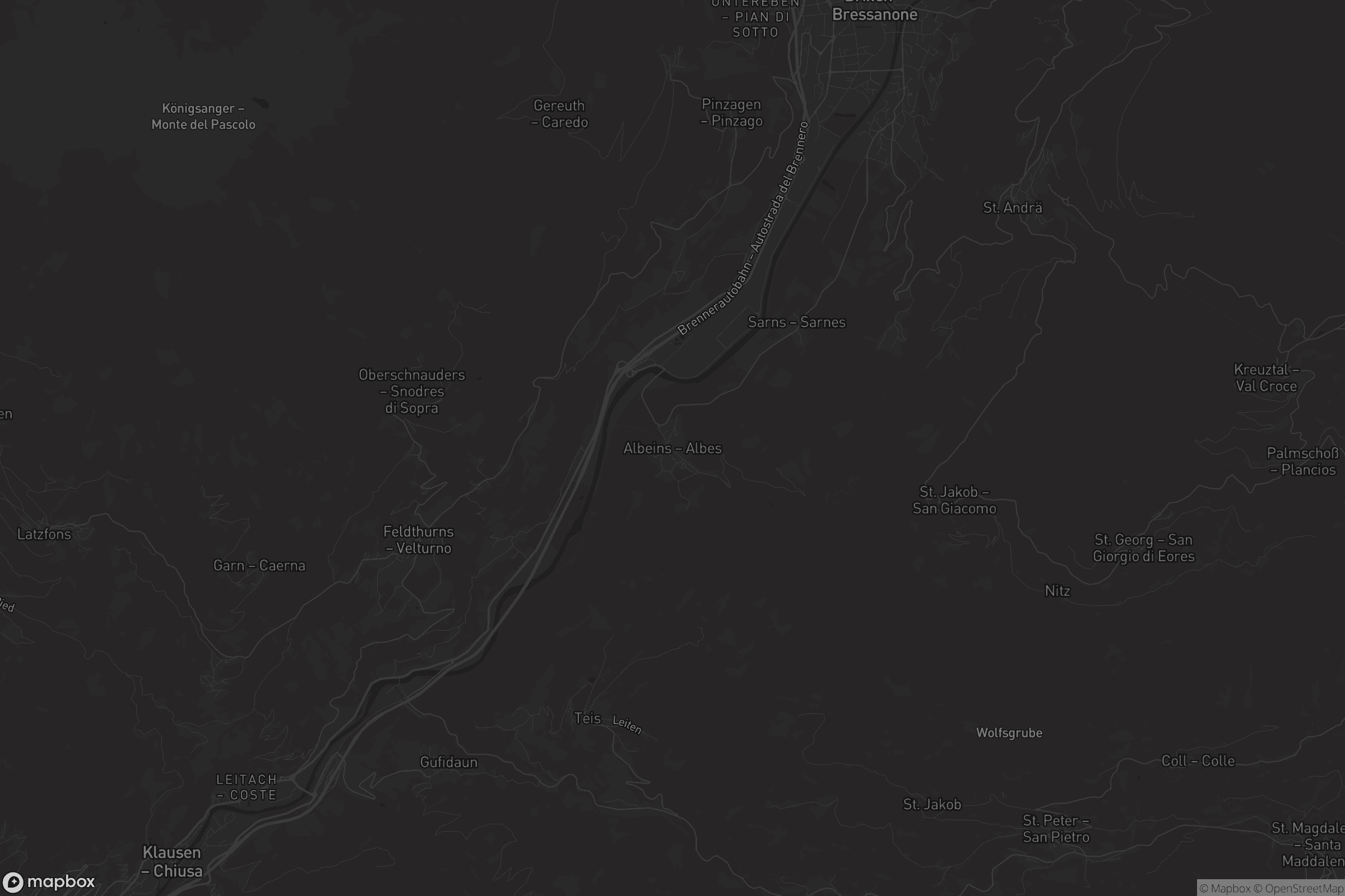 Mappa di Albeins - Albes