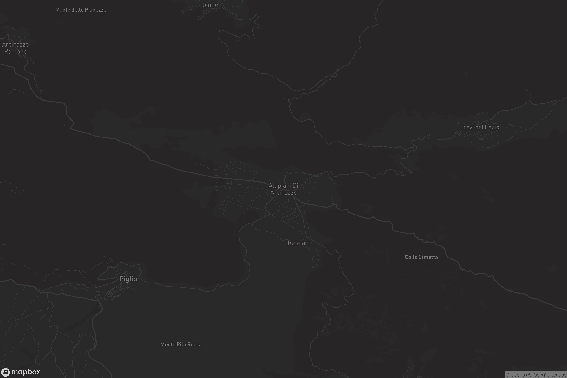 Mappa di Altipiani Di Arcinazzo