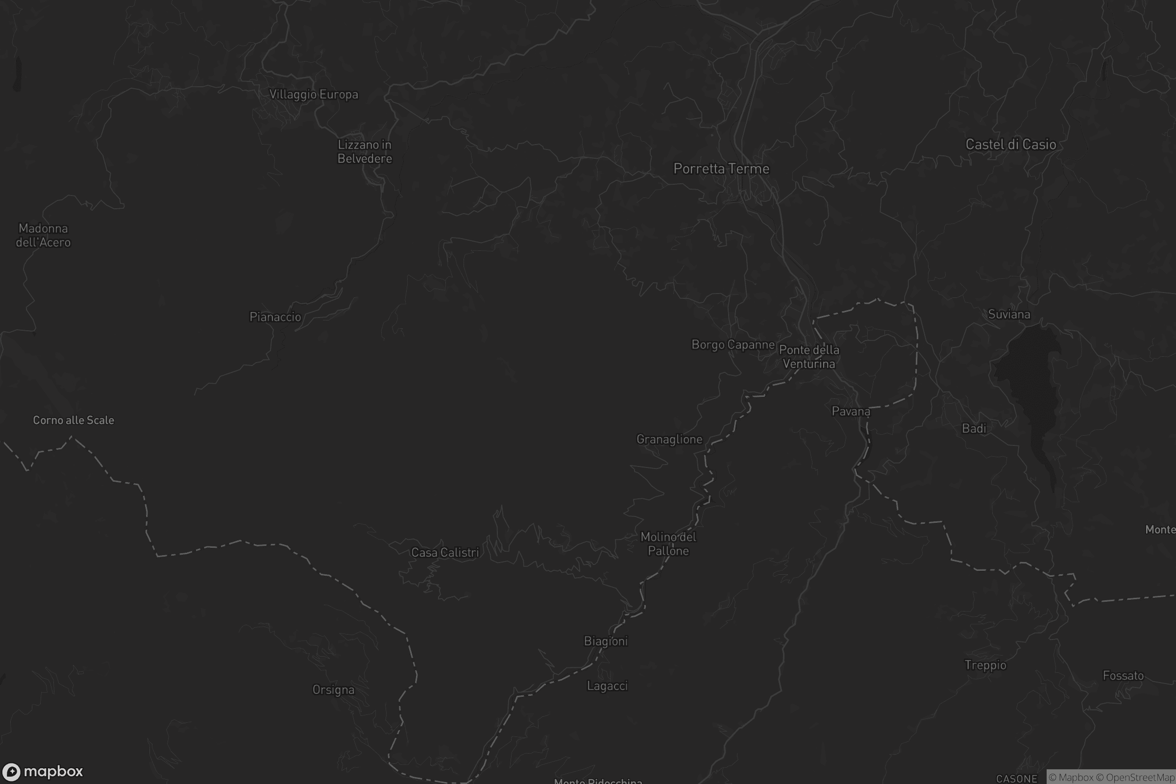 Mappa di Alto Reno Terme