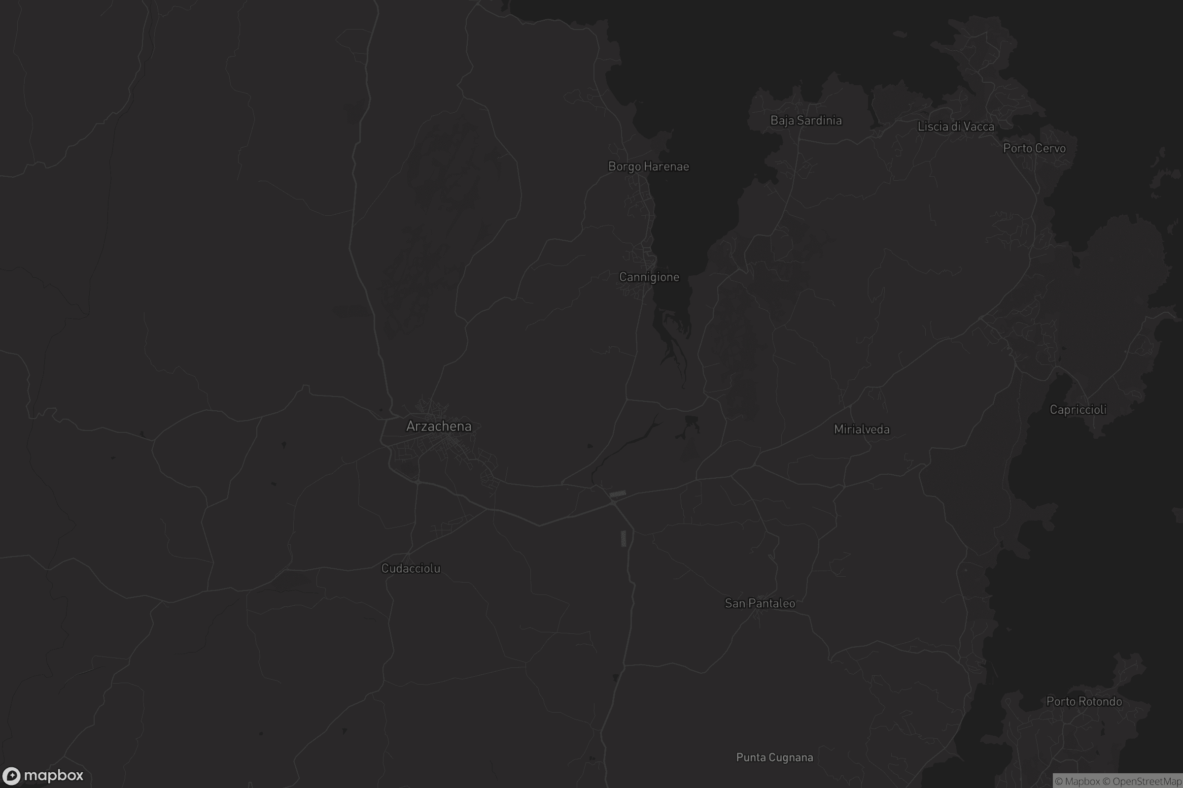 Mappa di Alzachèna/Arzachena