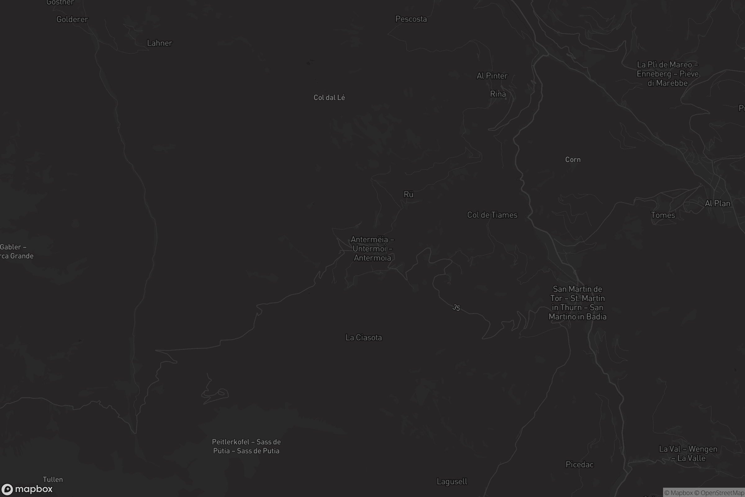 Mappa di Antermëia - Untermoi - Antermoia