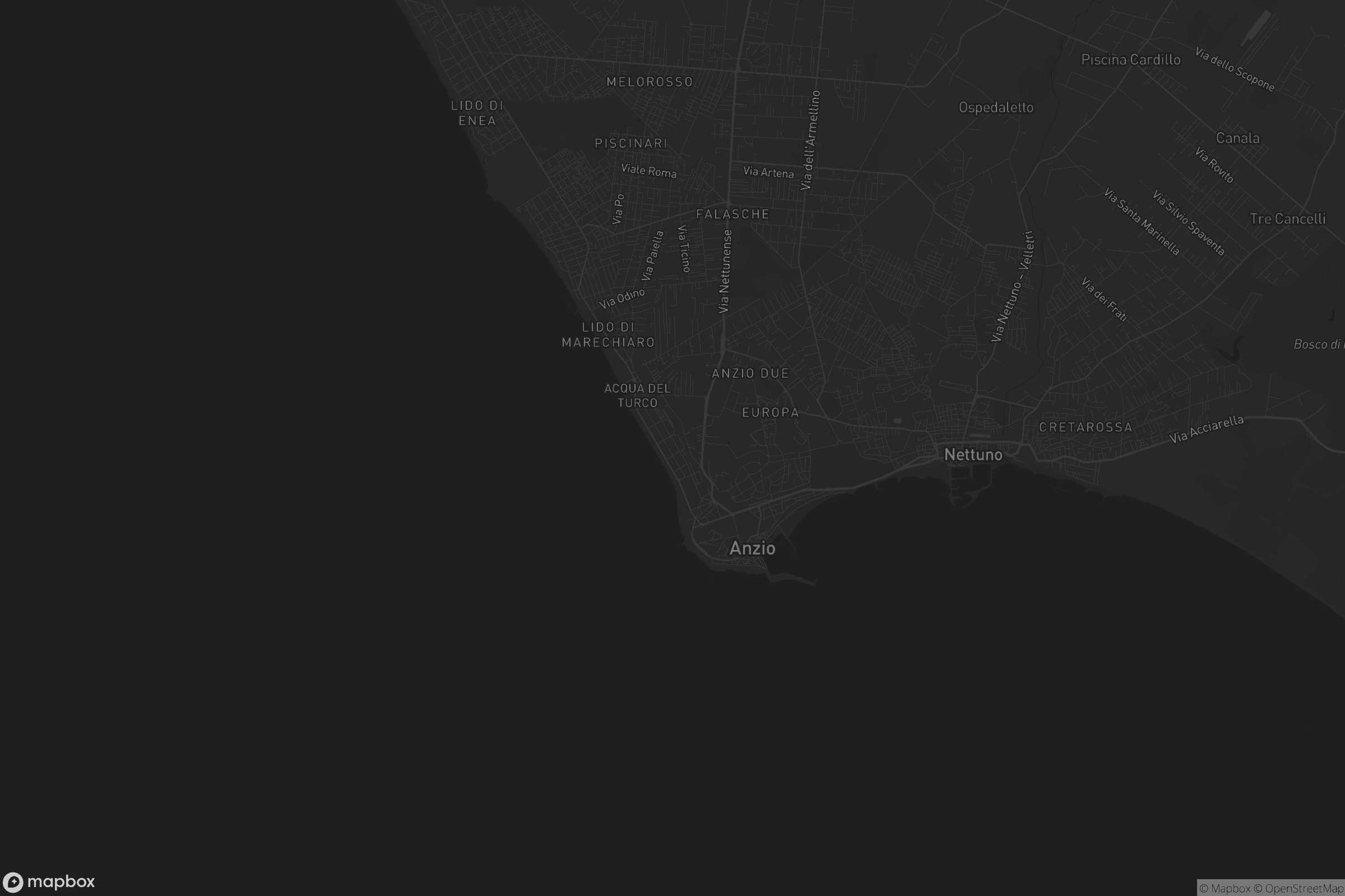 Mappa di Anzio Colonia