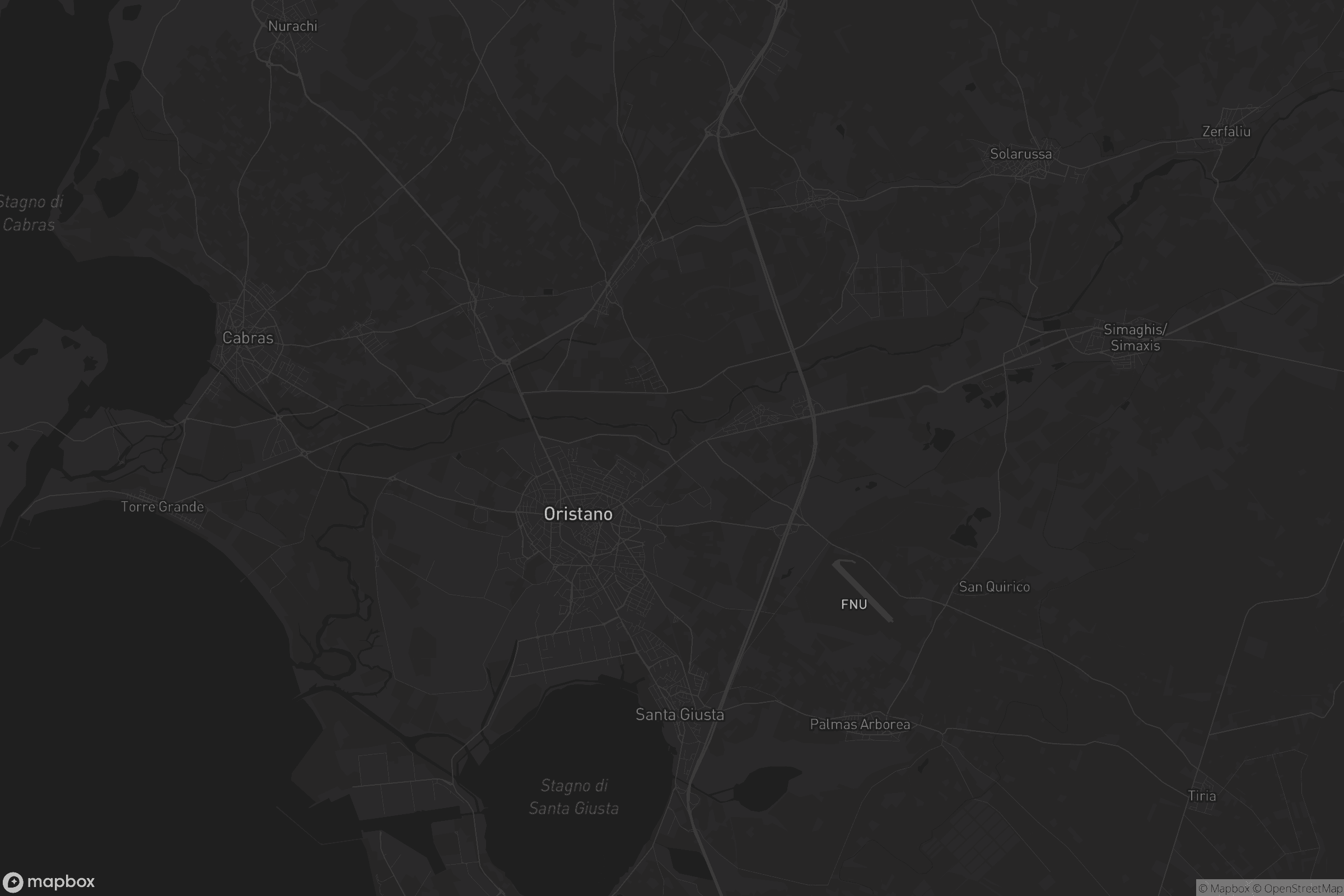 Mappa di Aristanis/Oristano