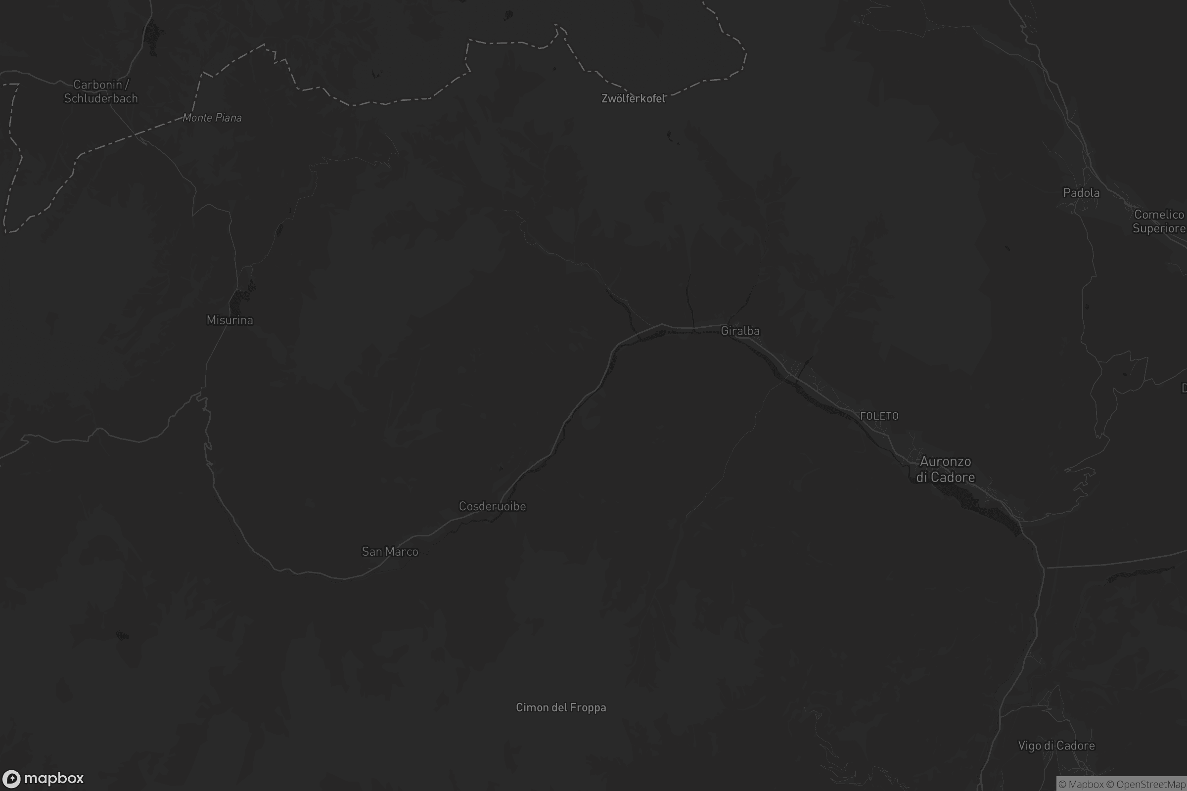 Mappa di Auronzo di Cadore