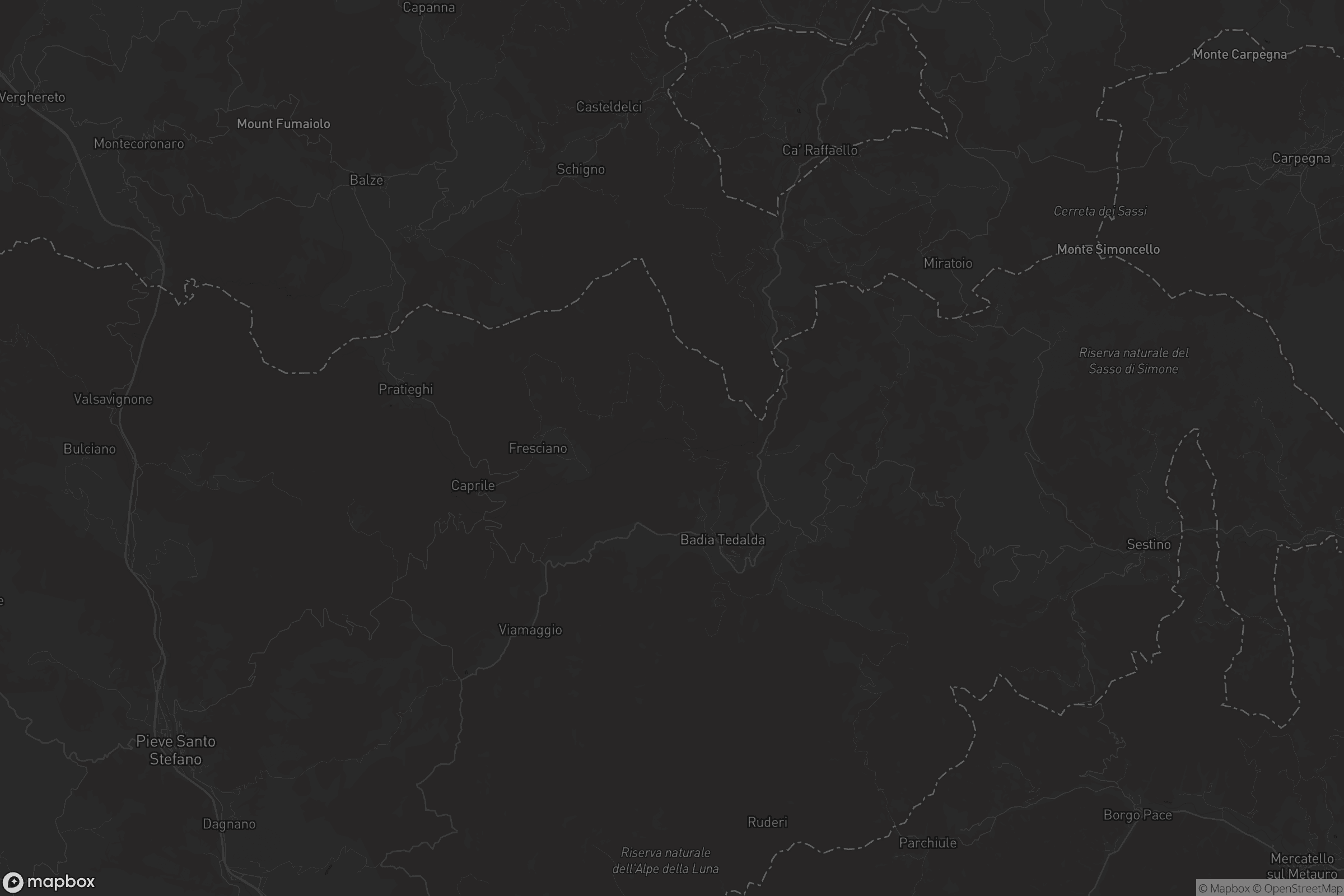 Mappa di Badia Tedalda