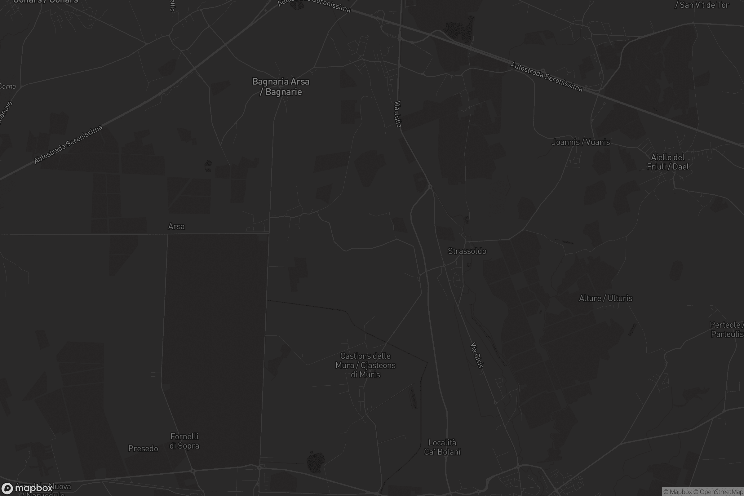 Mappa di Bagnaria Arsa / Bagnarie