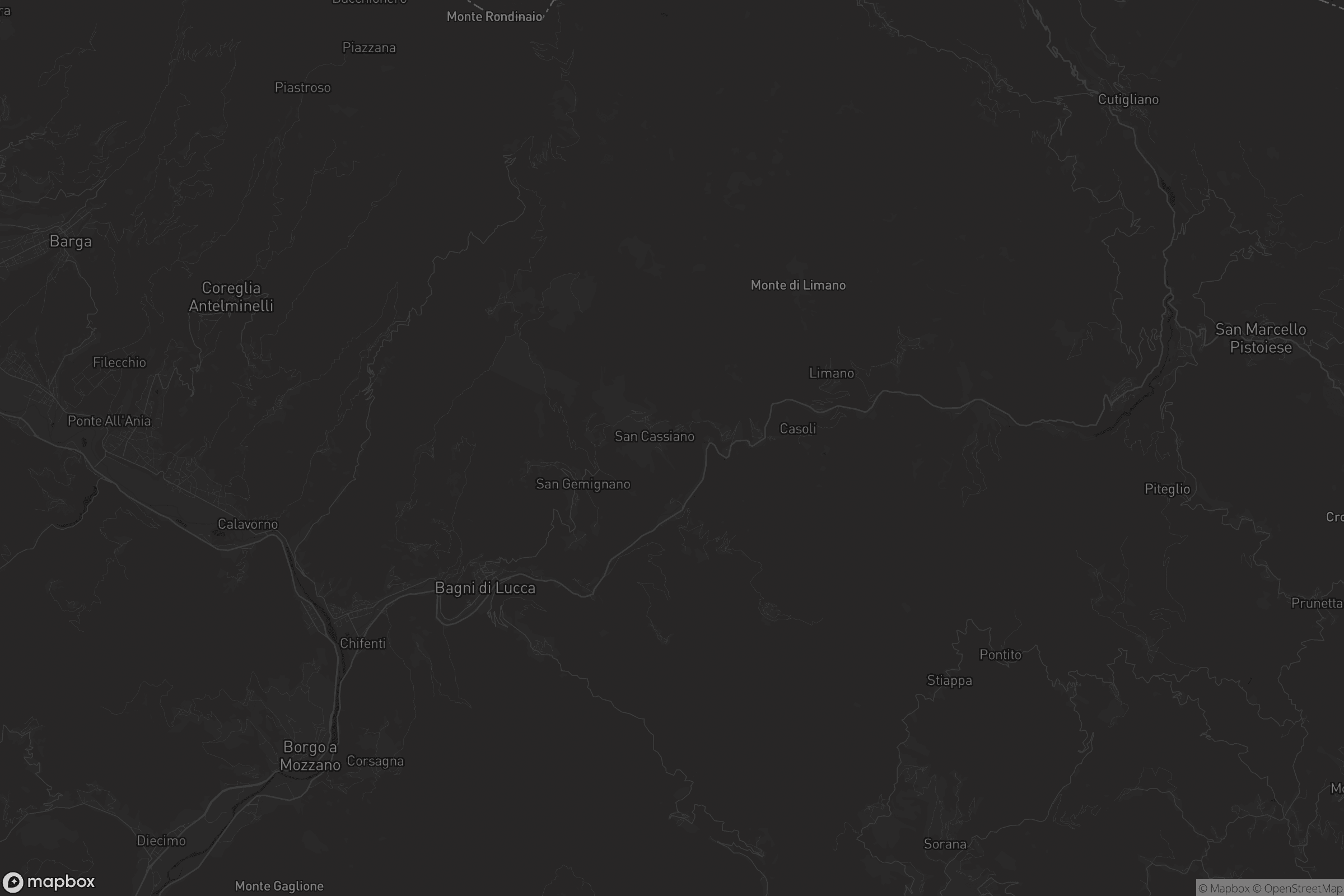 Mappa di Bagni di Lucca