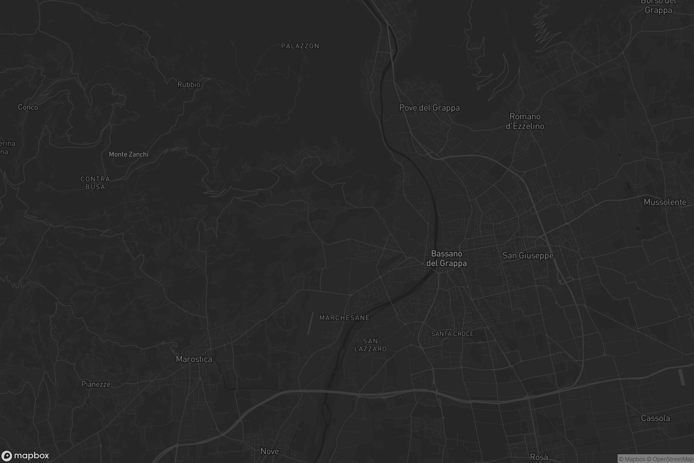 Mappa di Bassano del Grappa