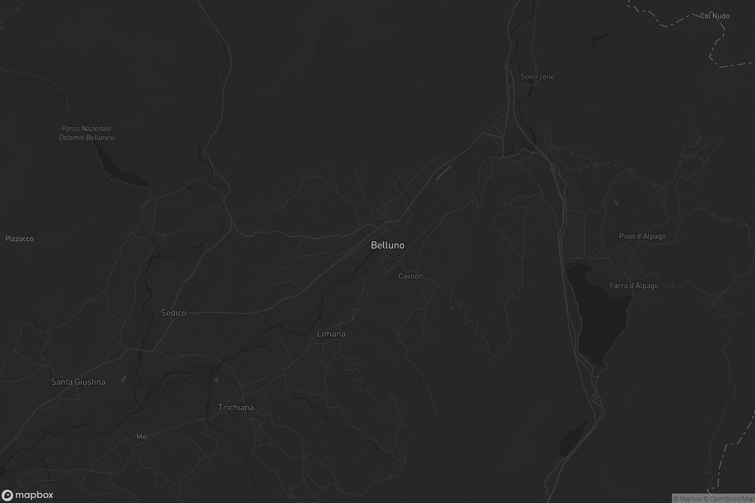 Mappa di Belluno