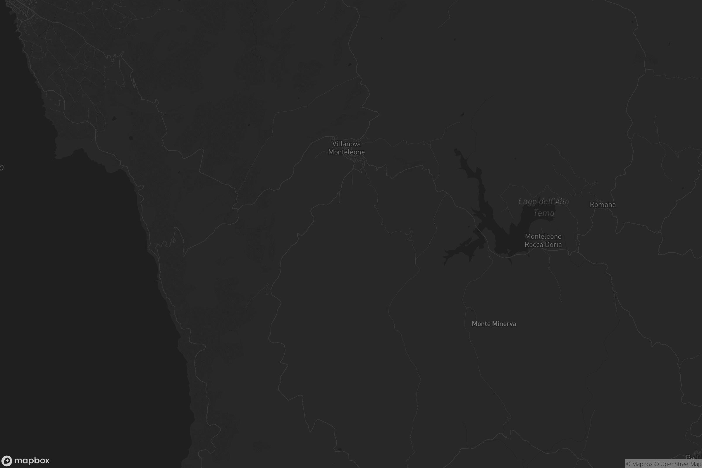 Mappa di Biddanoa Monteleone/Villanova Monteleone