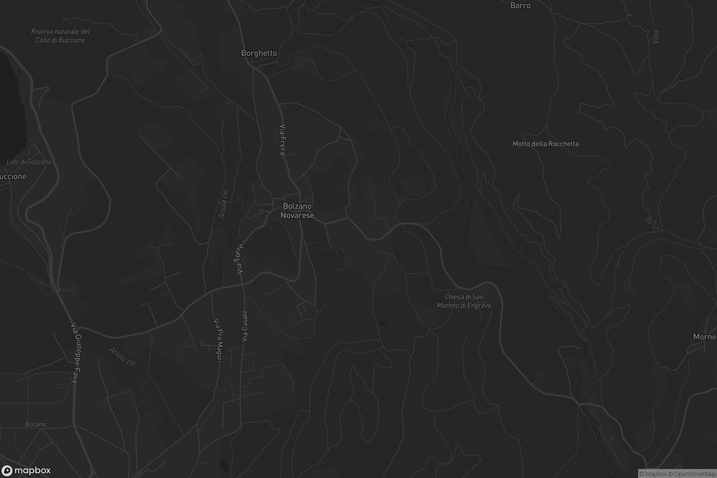 Mappa di Bolzano Novarese