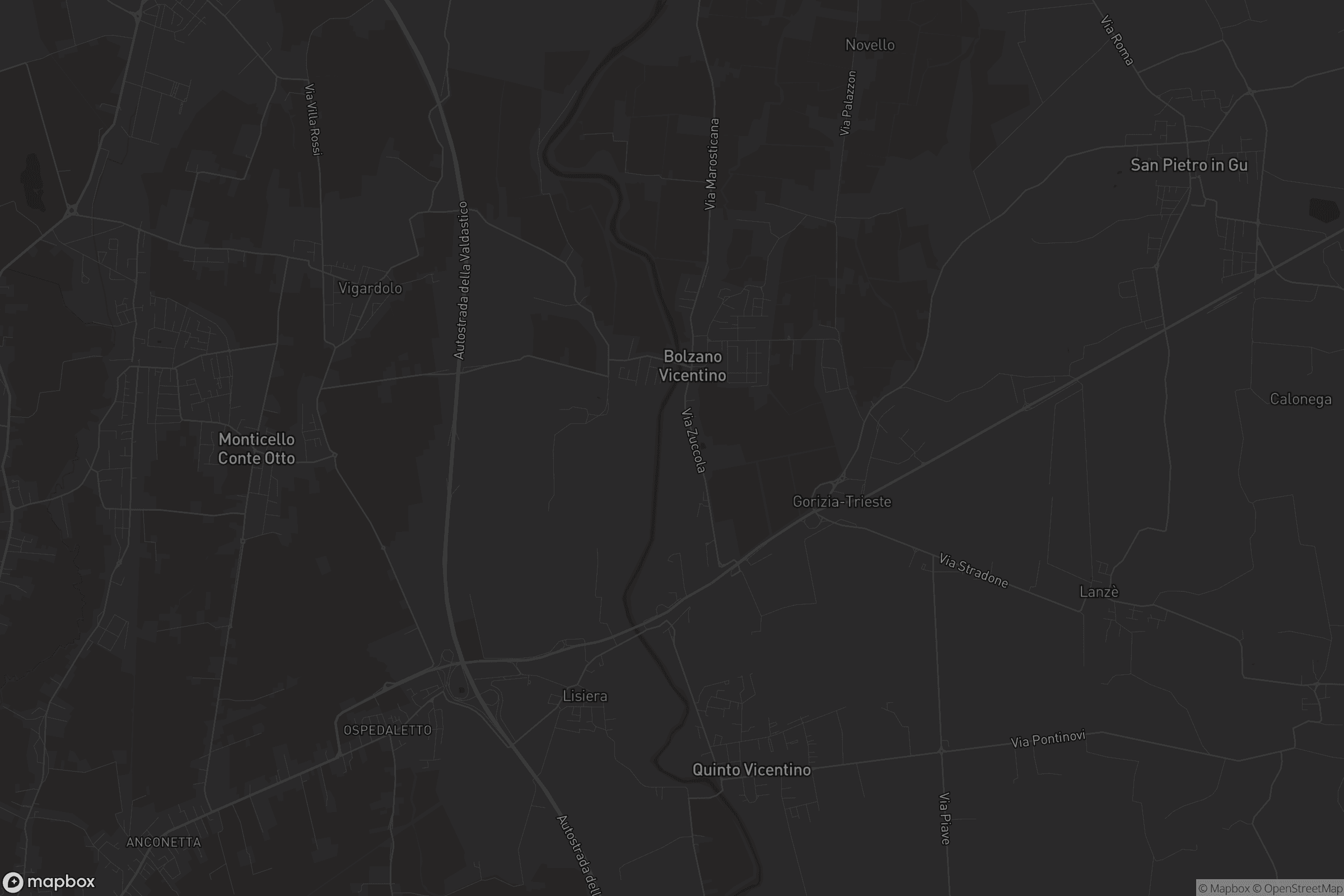 Mappa di Bolzano Vicentino