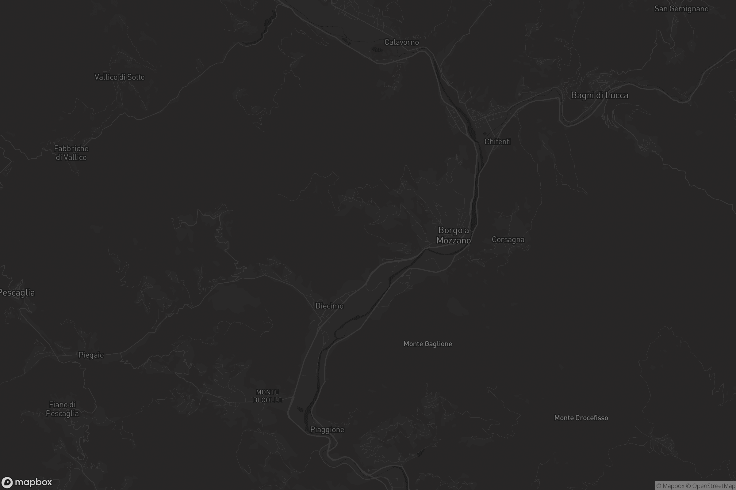 Mappa di Borgo a Mozzano