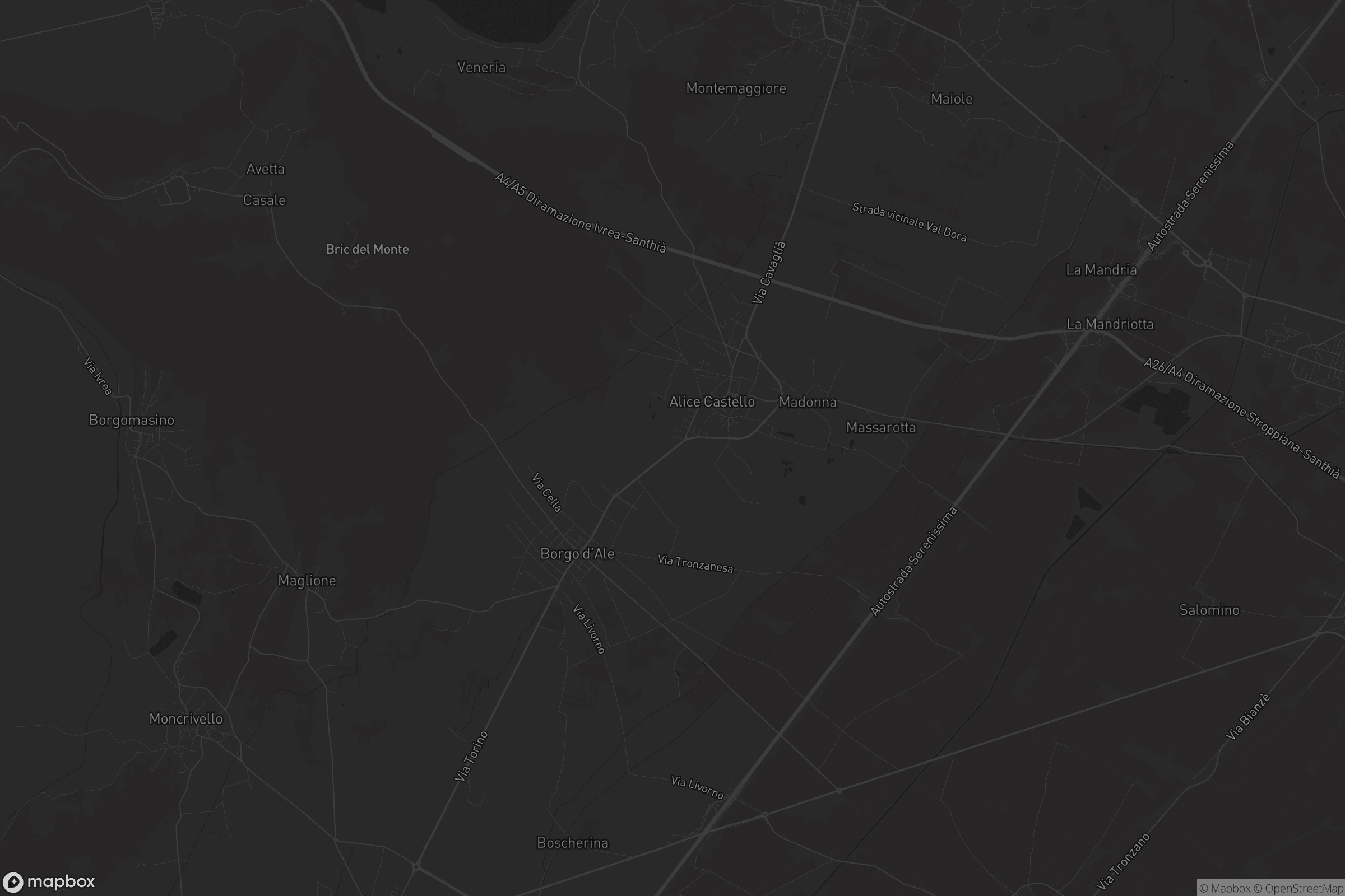 Mappa di Borgo d'Ale