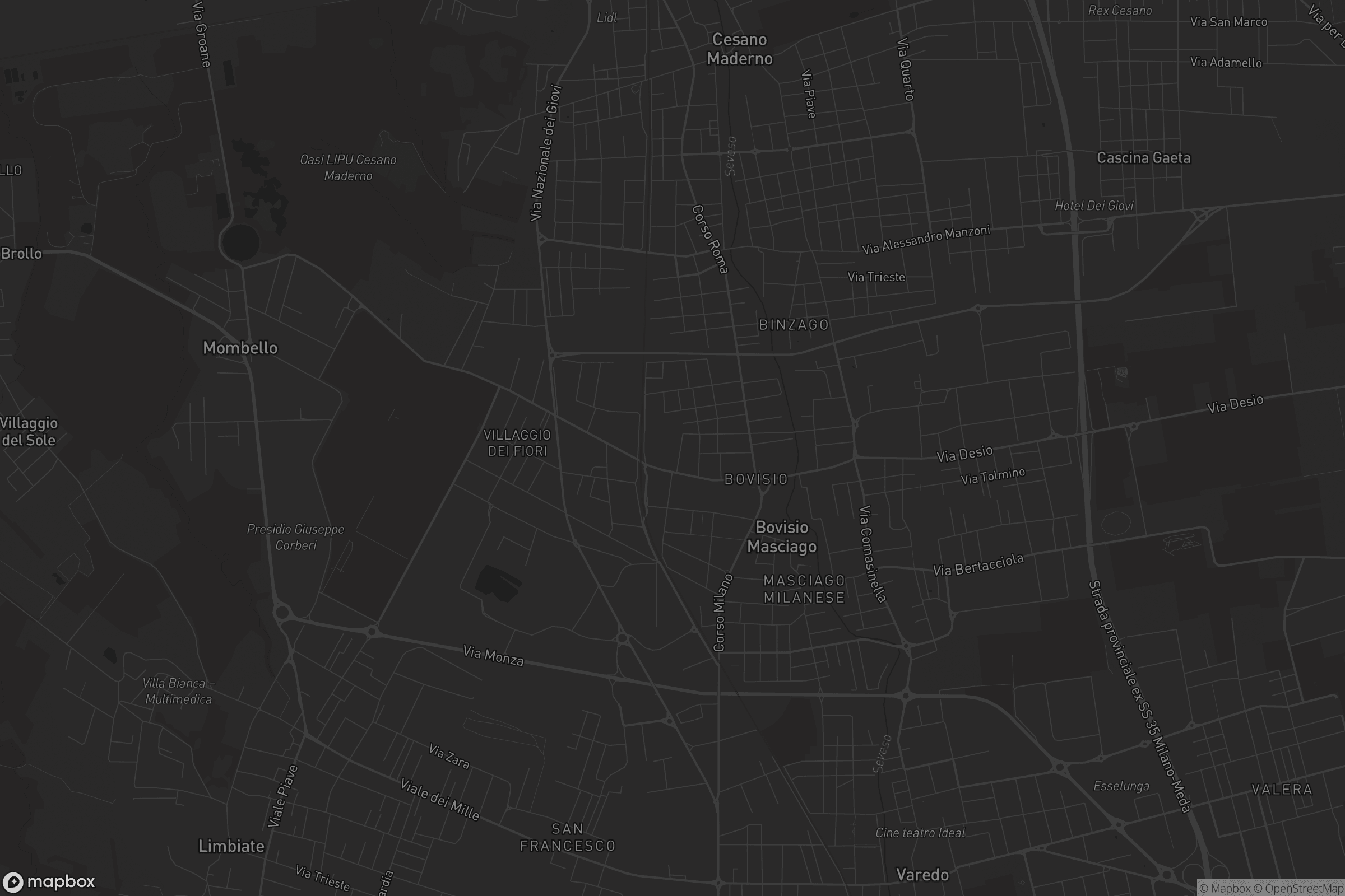 Mappa di Bovisio Masciago