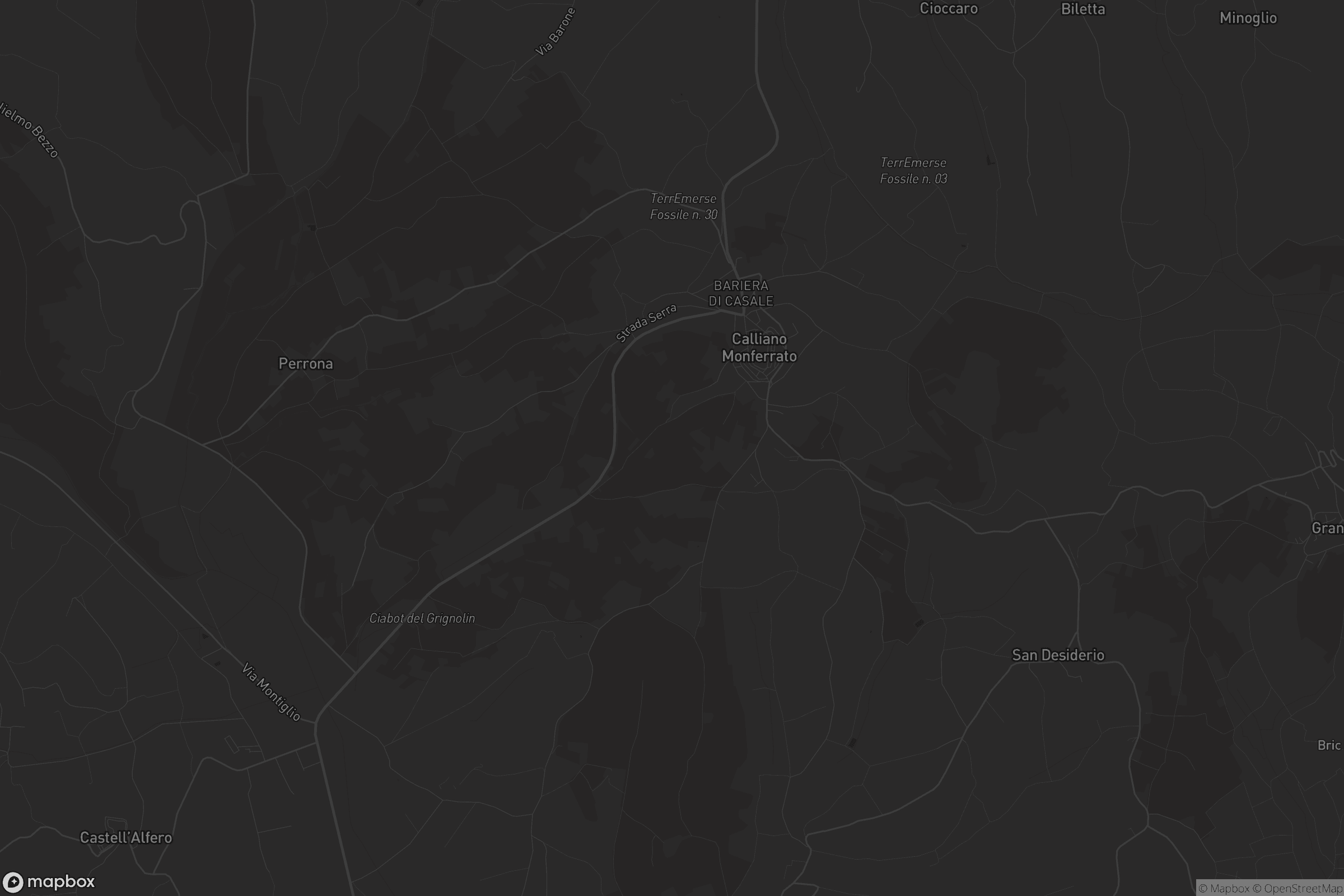 Mappa di Calliano Monferrato