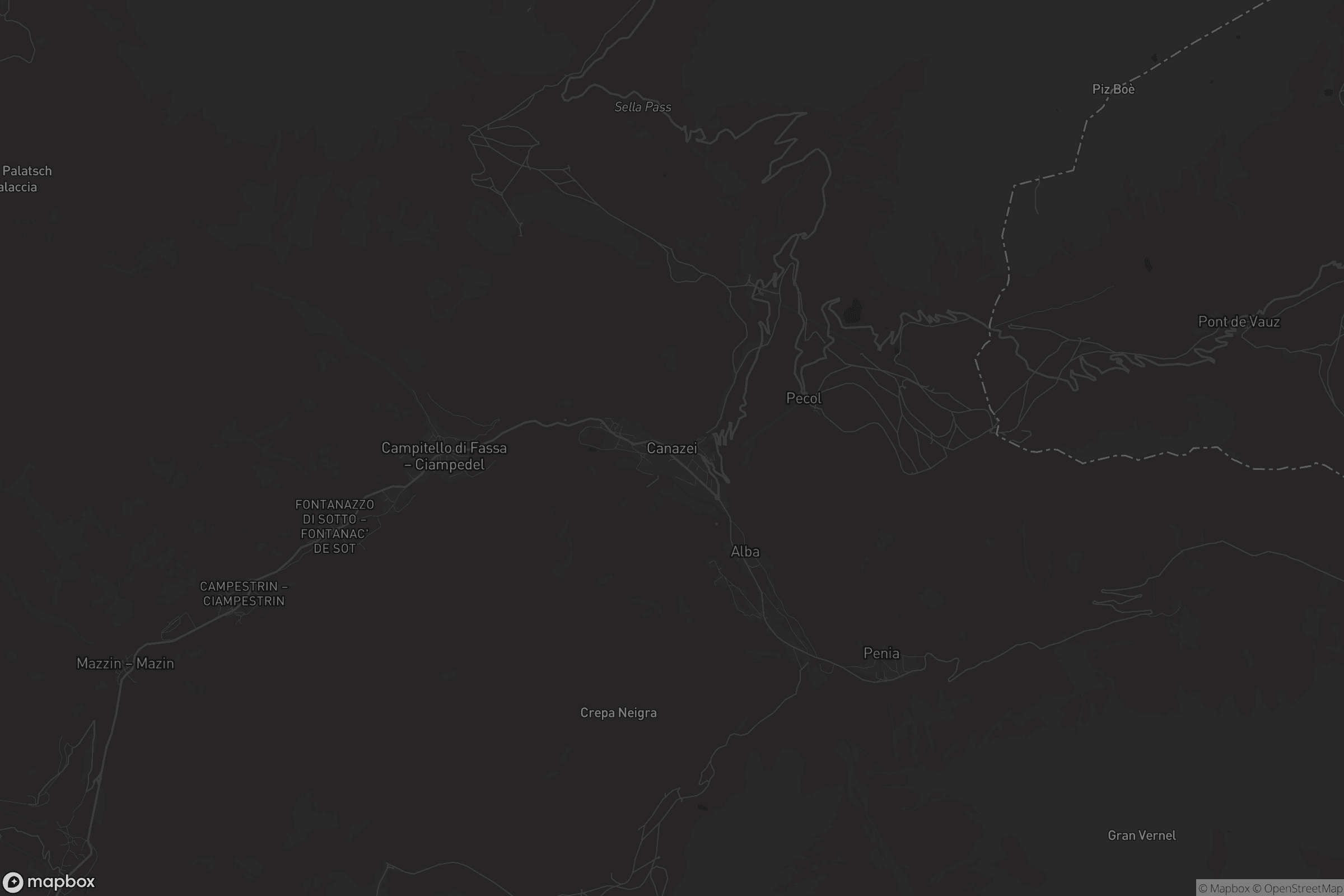 Mappa di Canazei - Cianacei
