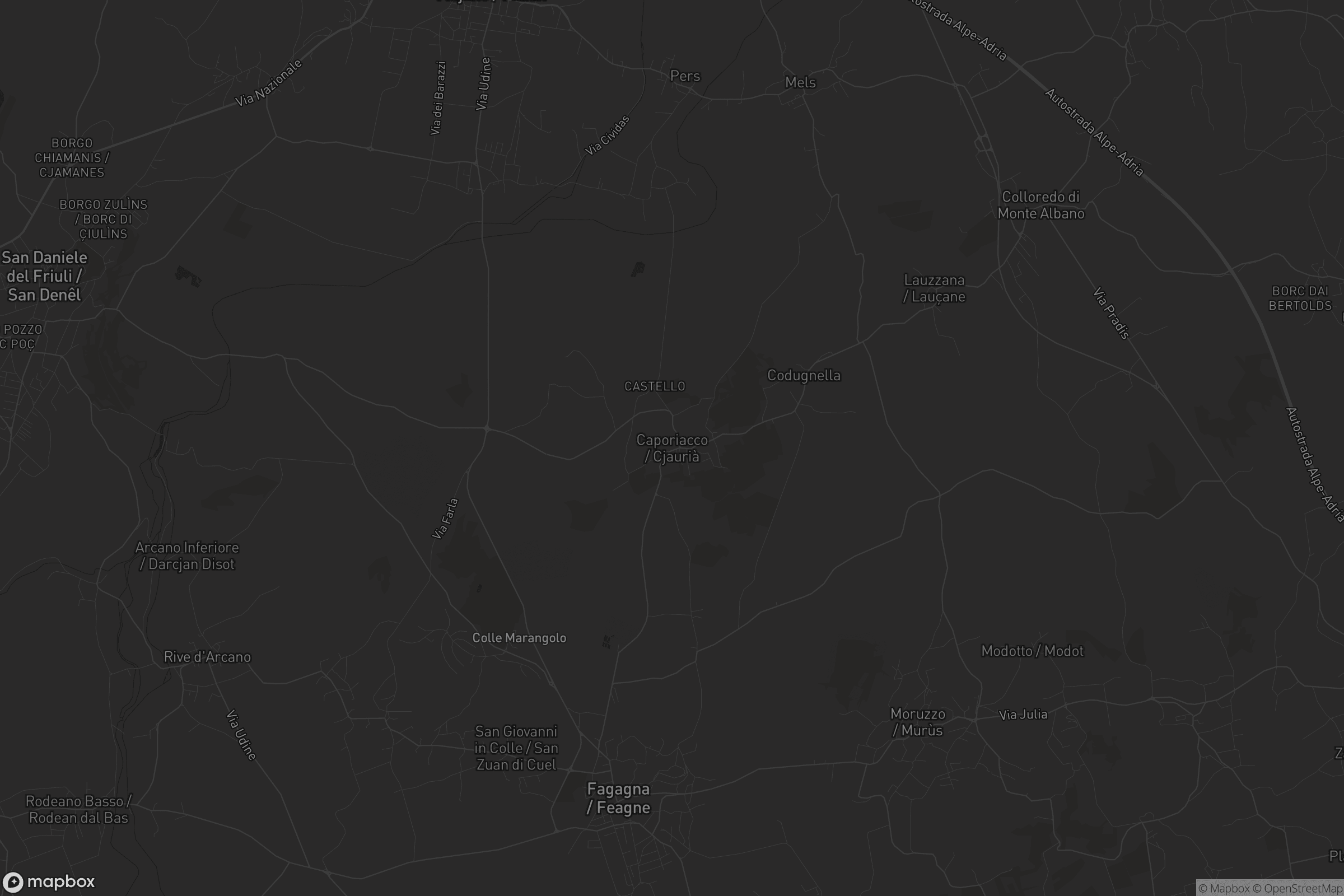 Mappa di Caporiacco / Cjaurià