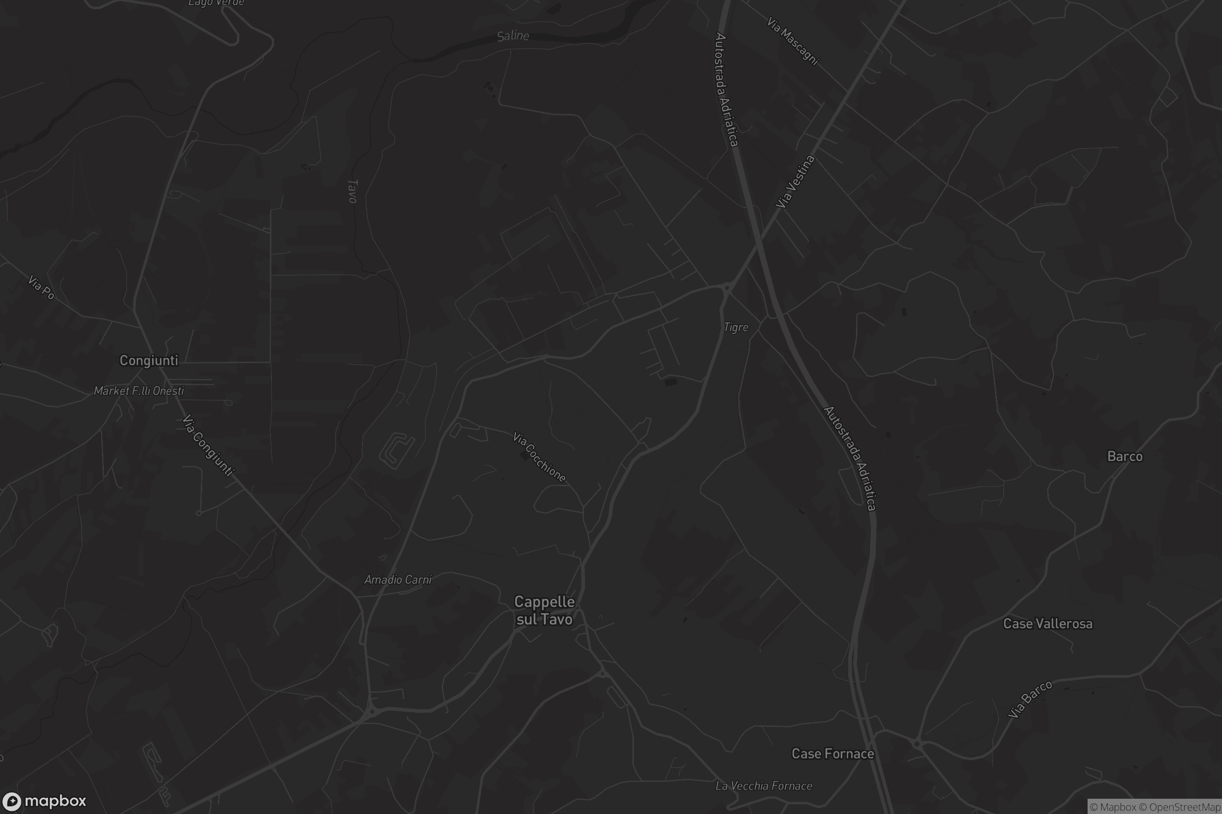 Mappa di Cappelle sul Tavo