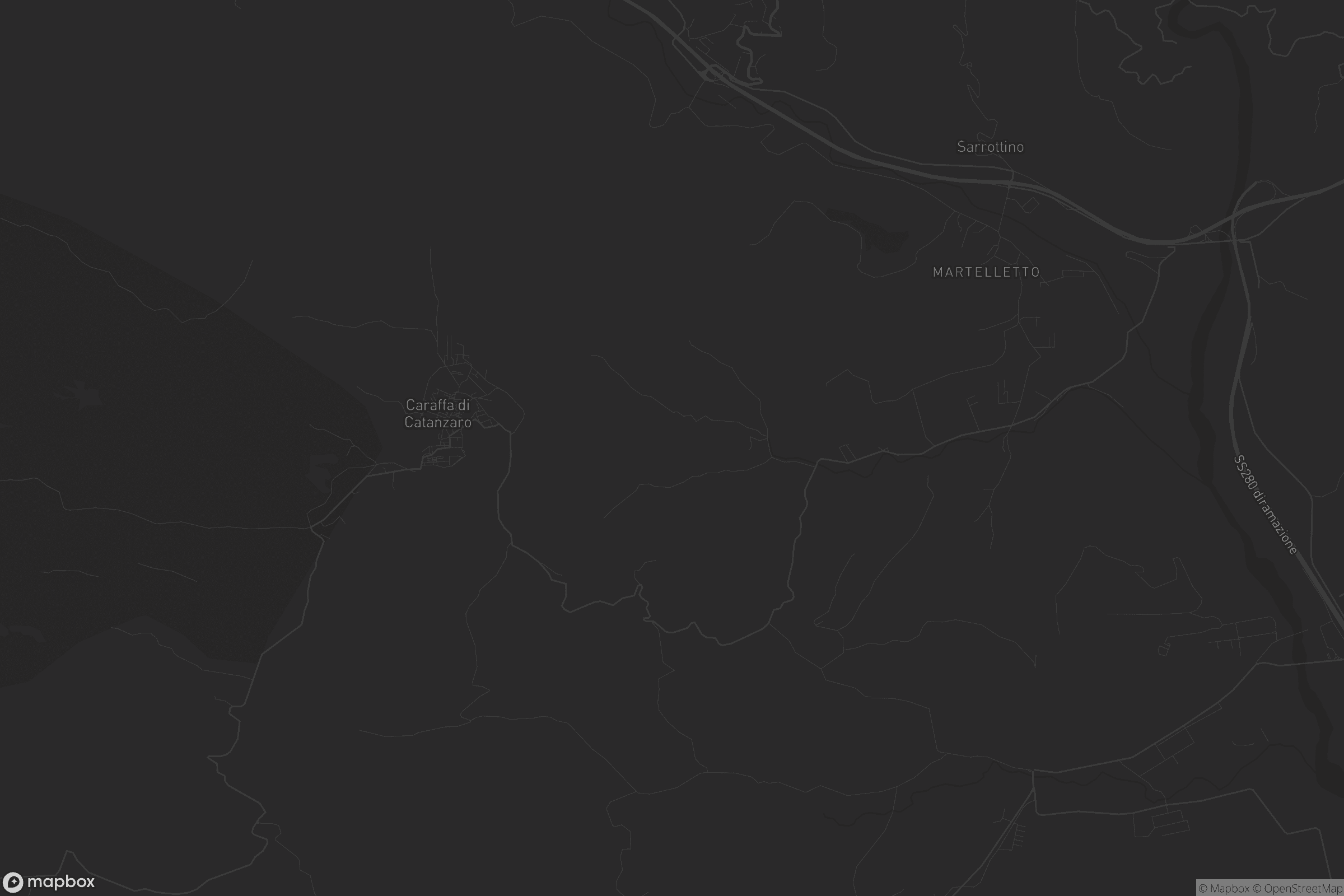 Mappa di Caraffa di Catanzaro