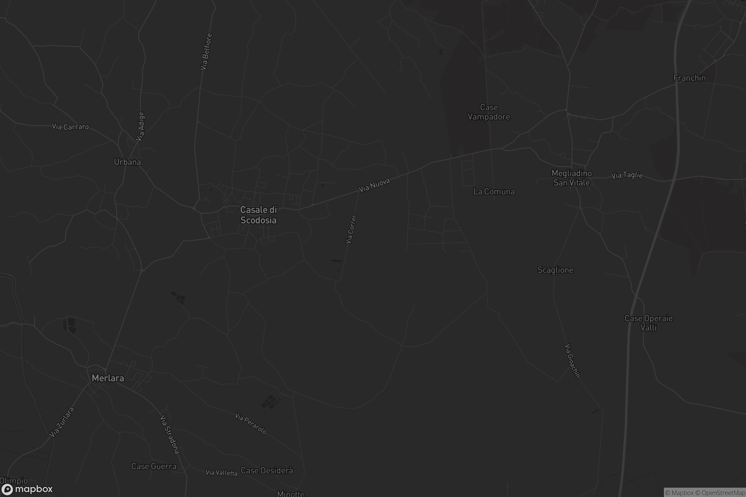 Mappa di Casale di Scodosia