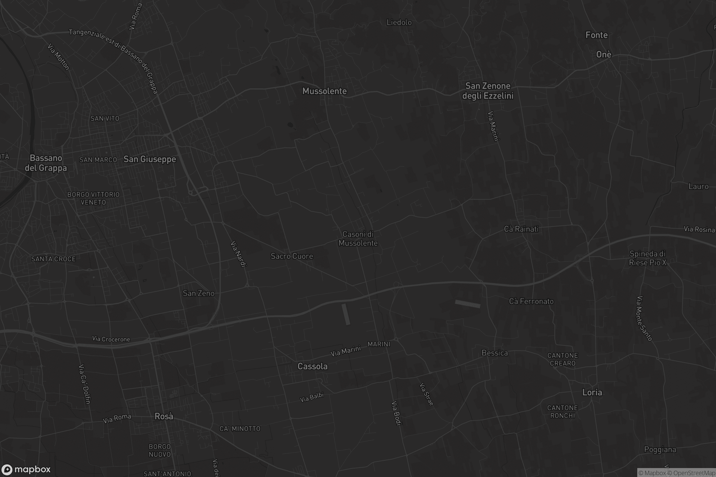 Mappa di Casoni di Mussolente