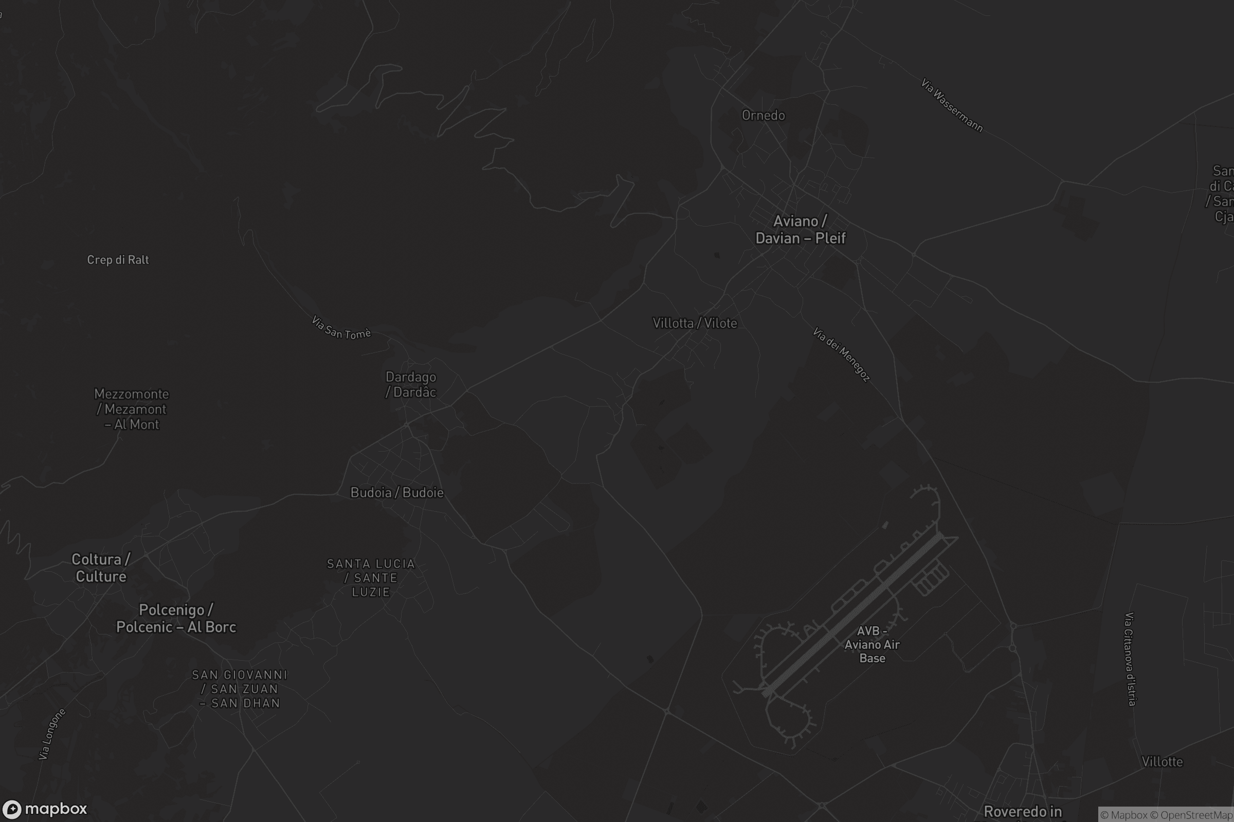 Mappa di Castello di Aviano / Cjastiel