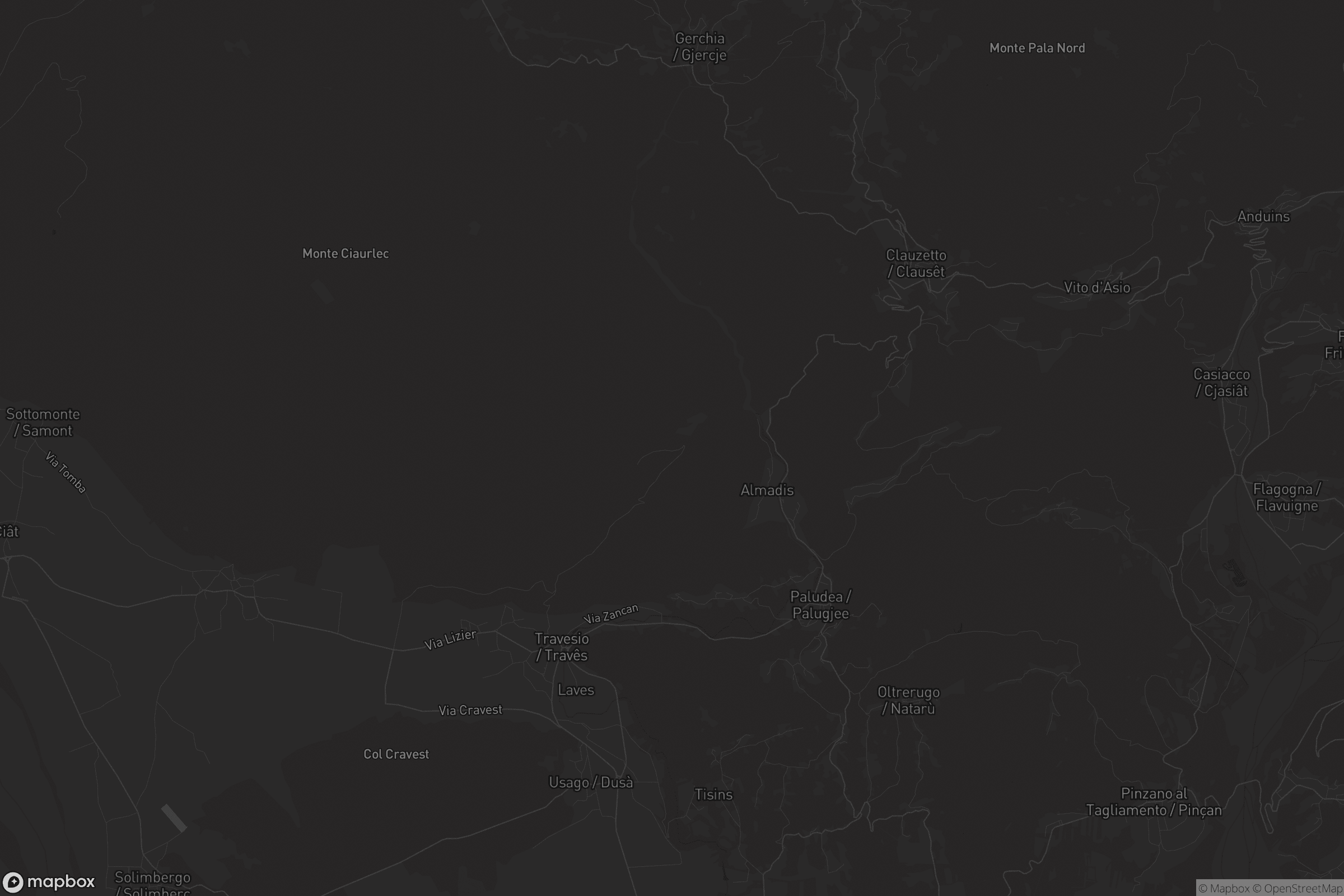 Mappa di Castelnovo del Friuli / Cjastelgnûf