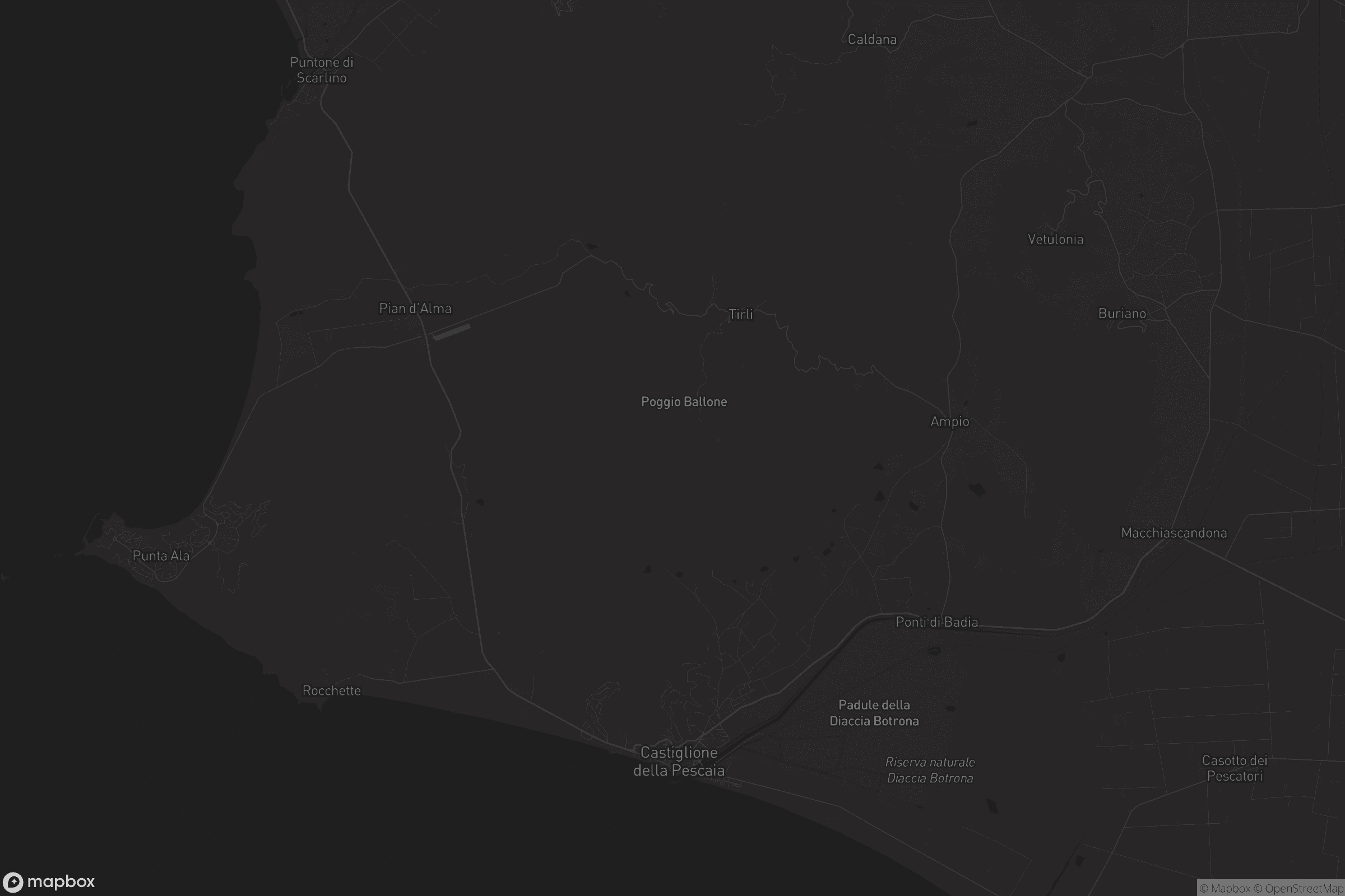 Mappa di Castiglione della Pescaia