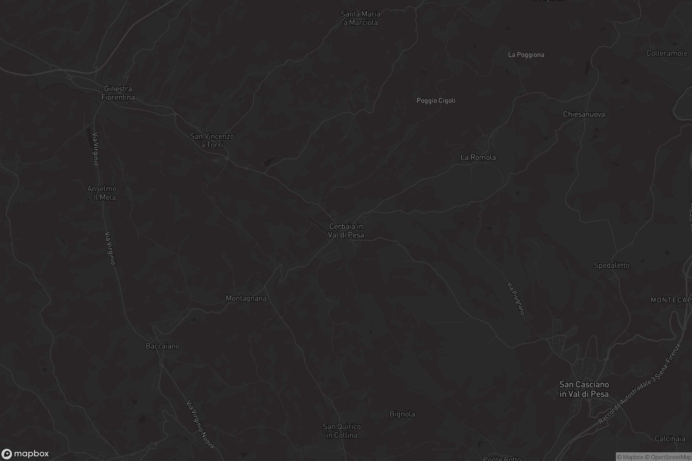 Mappa di Cerbaia in Val di Pesa