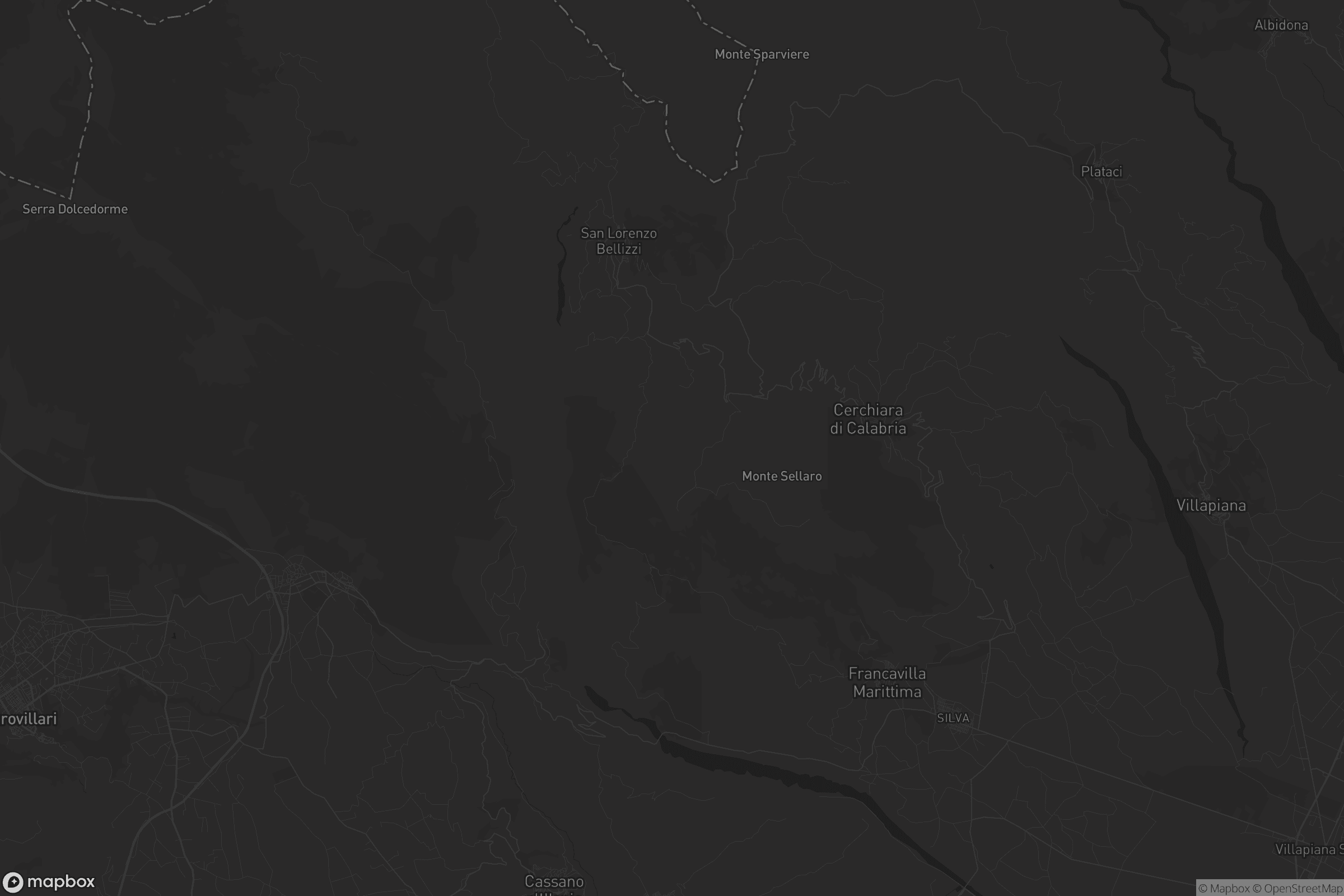 Mappa di Cerchiara di Calabria