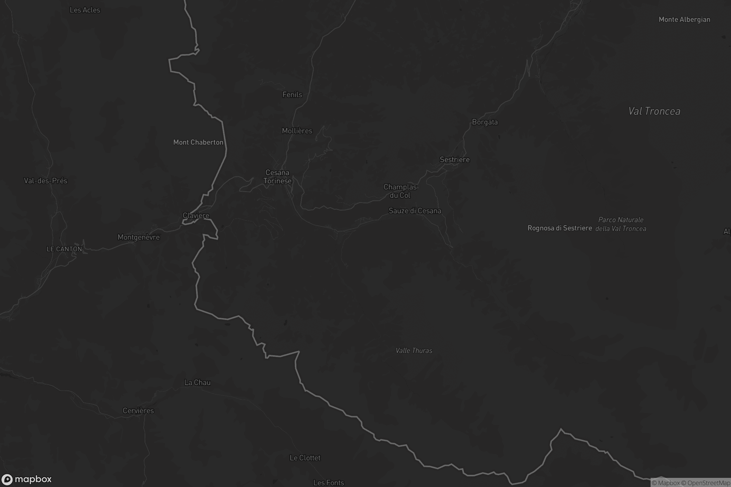 Mappa di Cesana Torinese