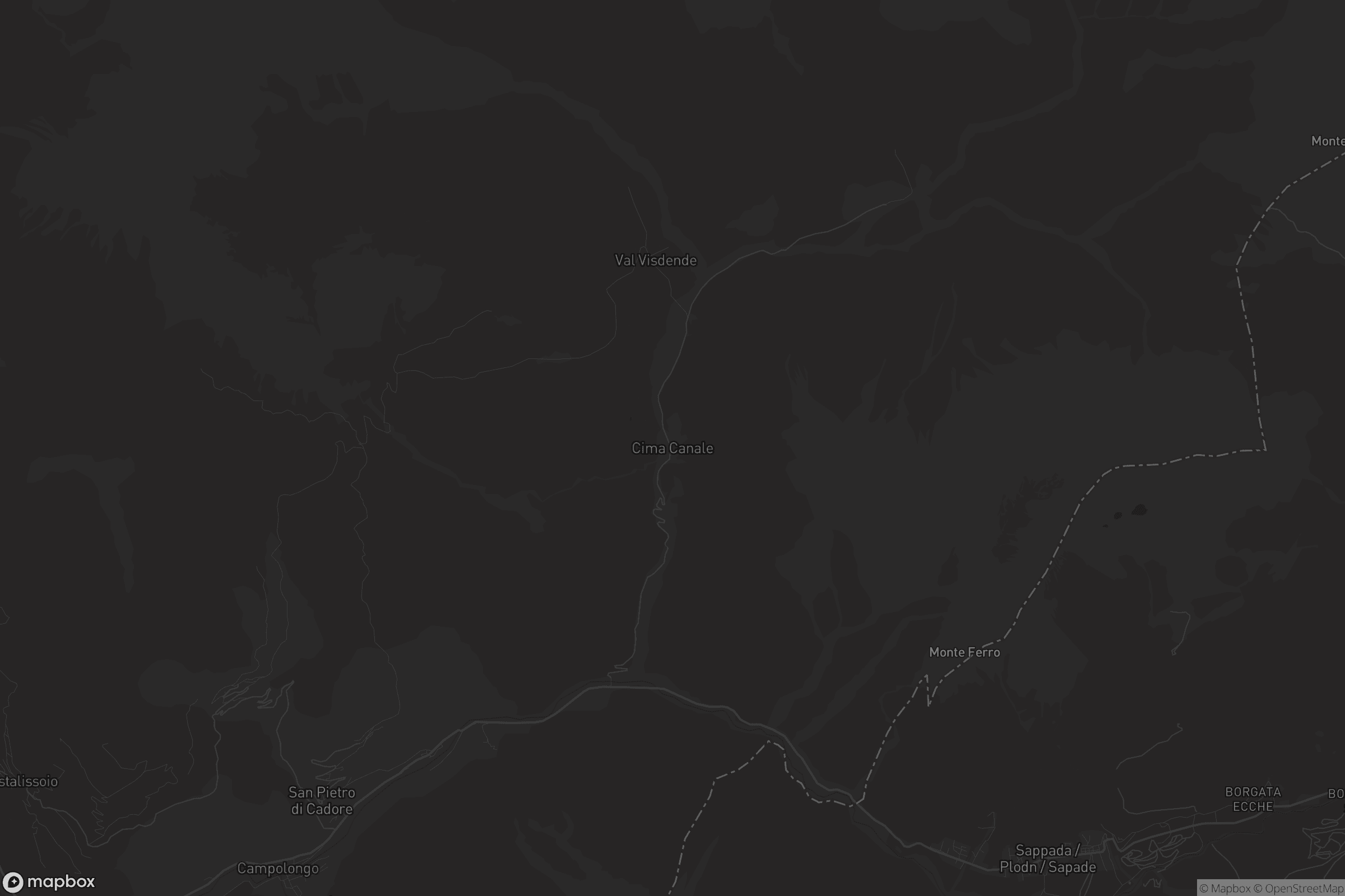 Mappa di Cima Canale