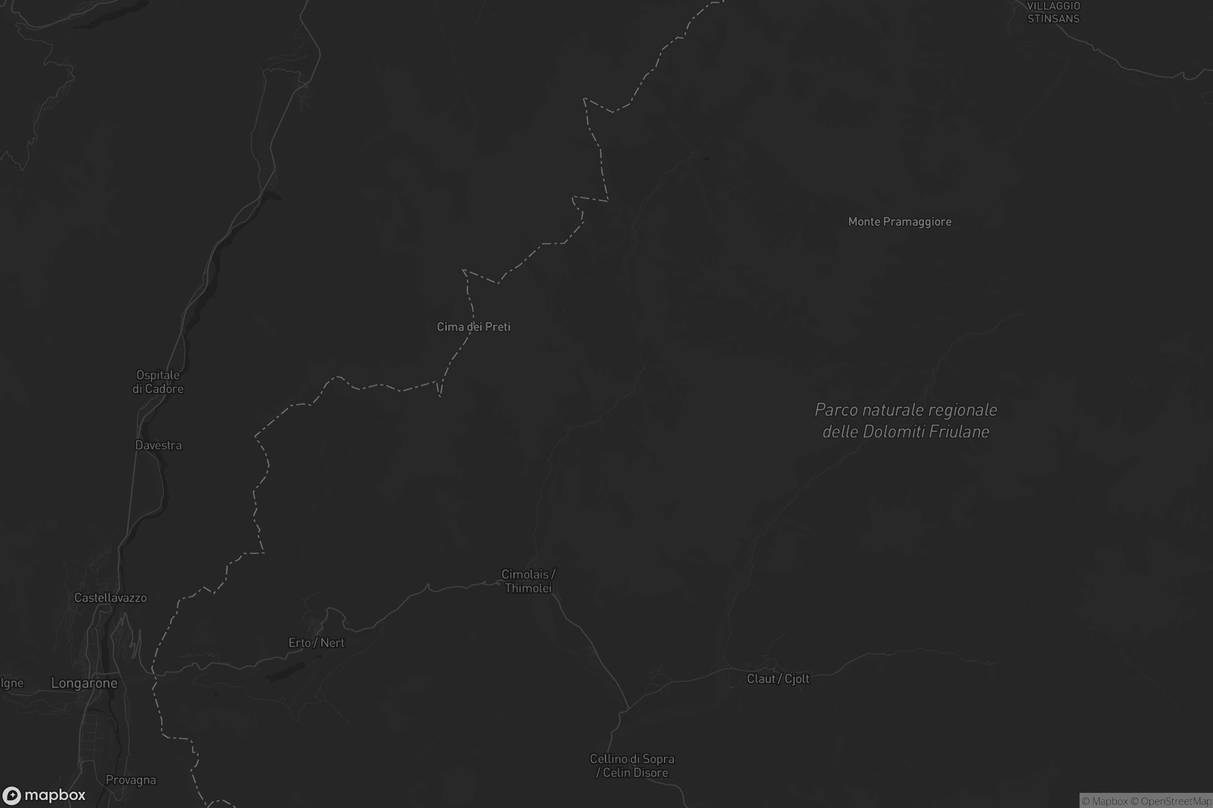 Mappa di Cimolais / Thimolei