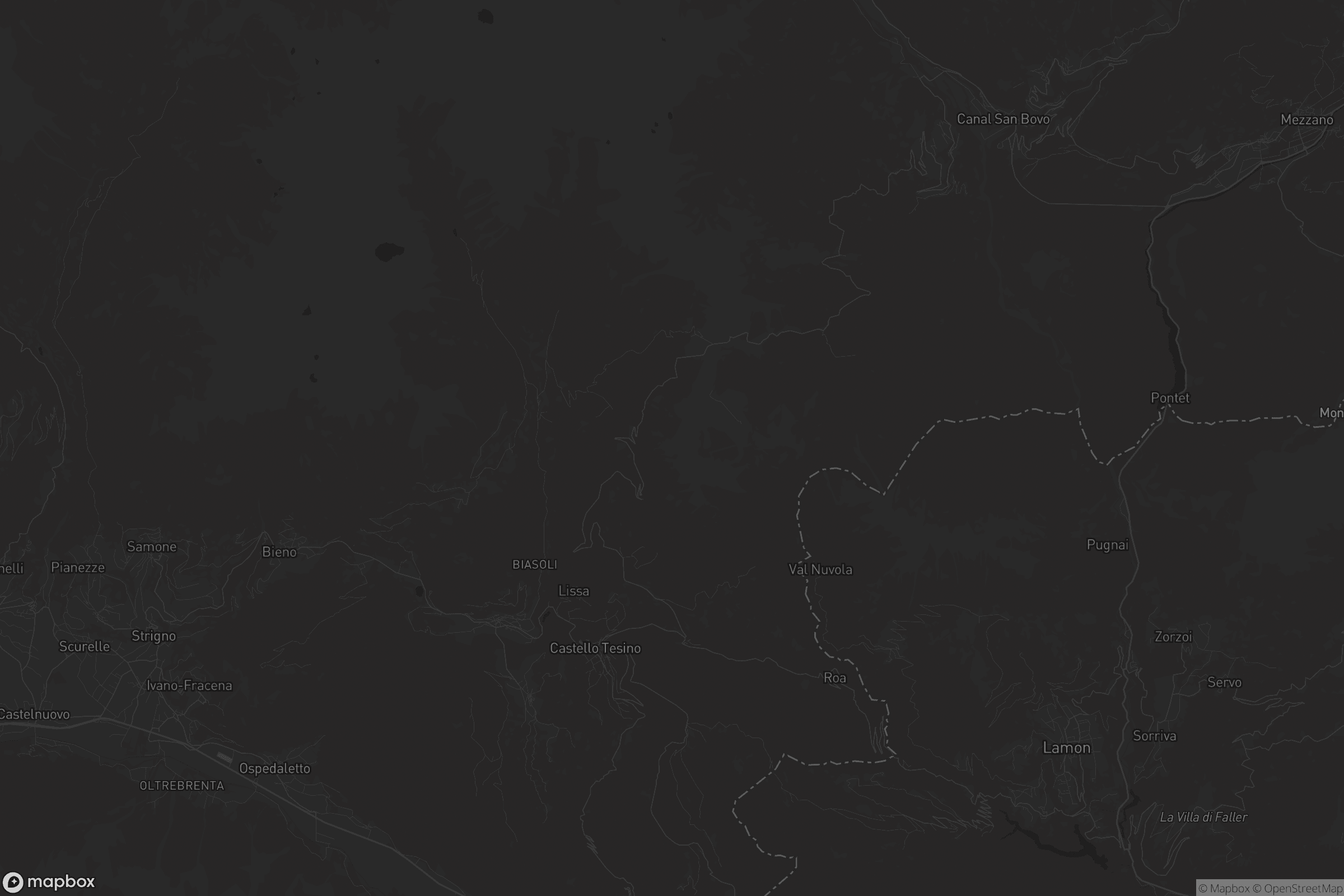 Mappa di Cinte Tesino