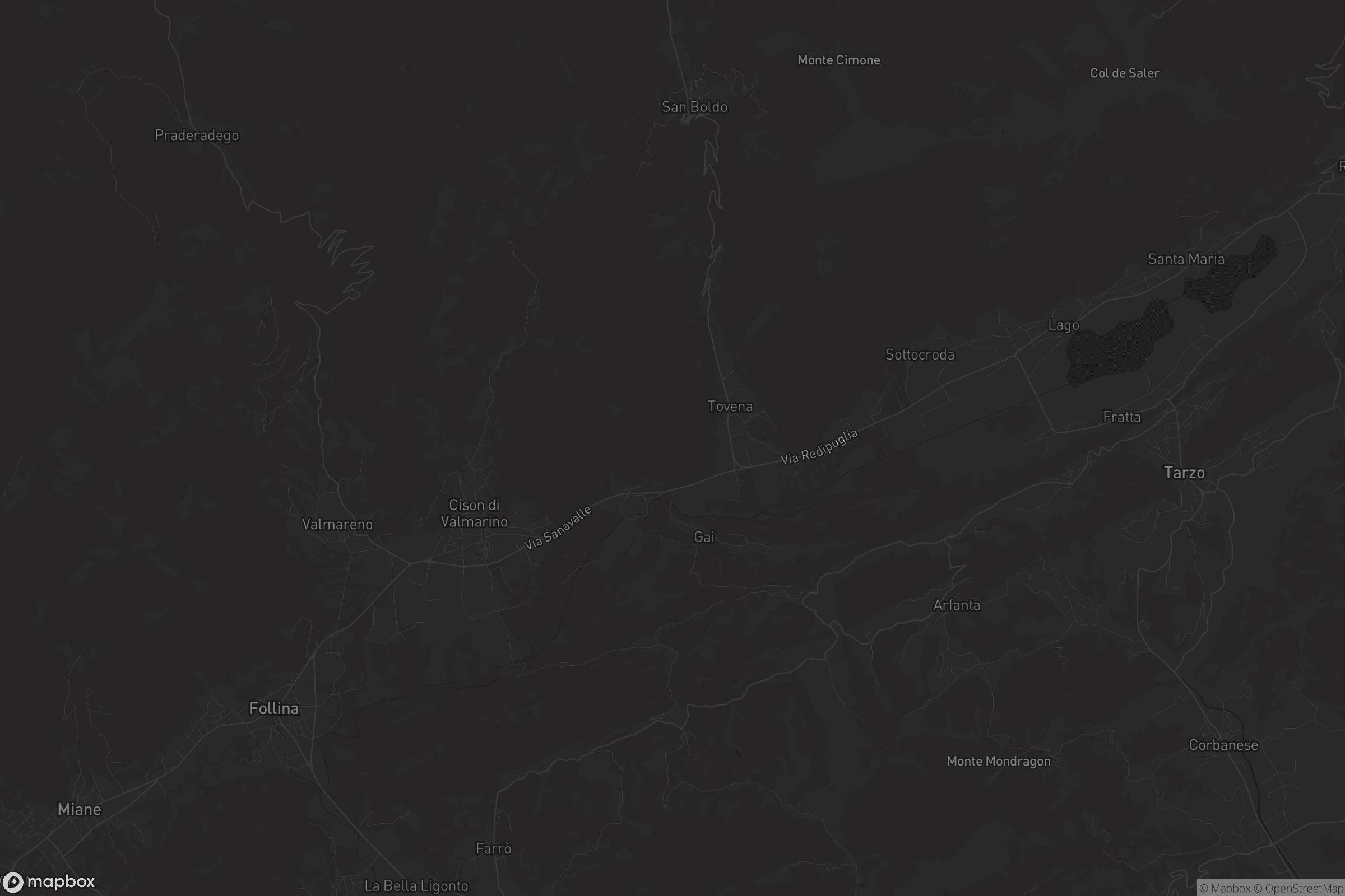 Mappa di Cison di Valmarino