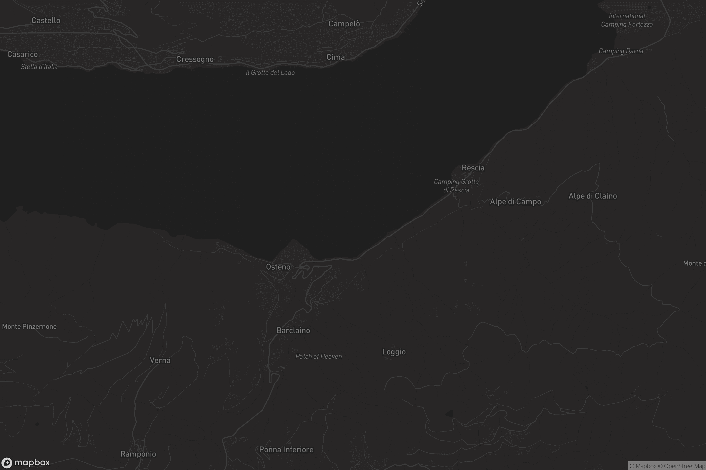 Mappa di Claino con Osteno