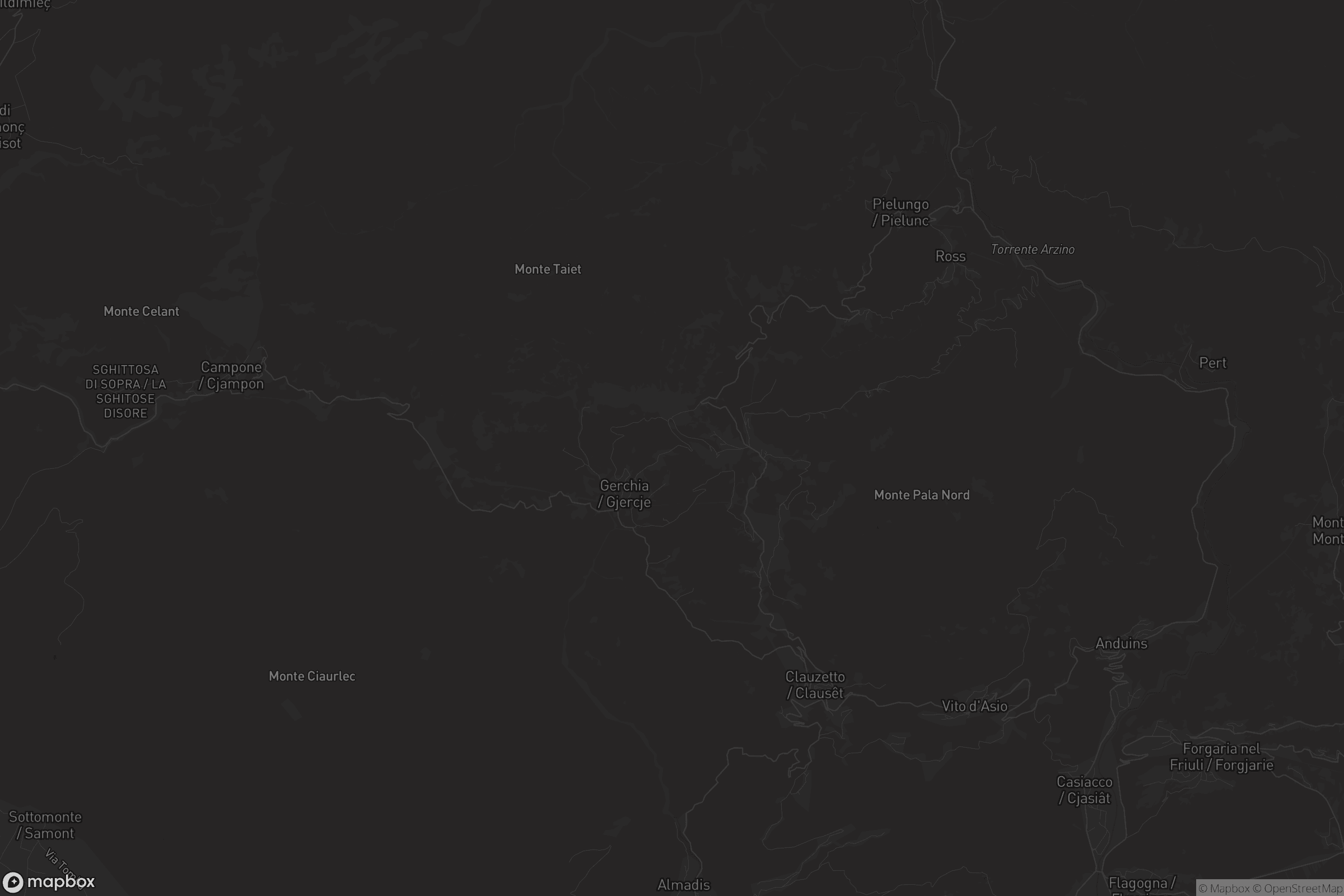 Mappa di Clauzetto / Clausêt