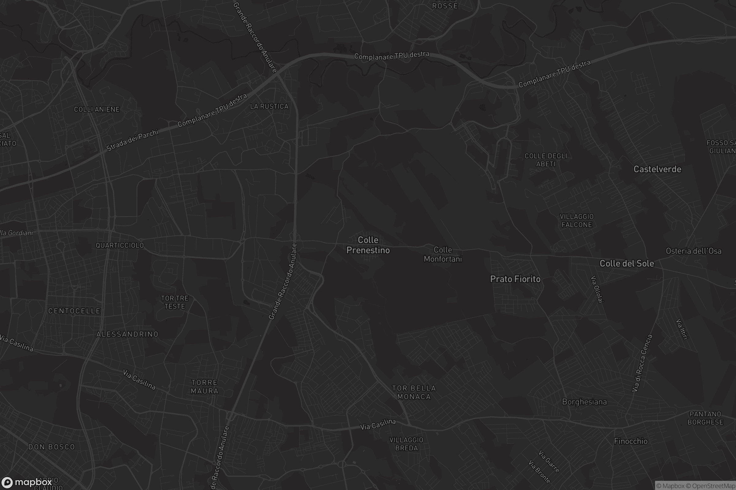 Mappa di Colle Prenestino