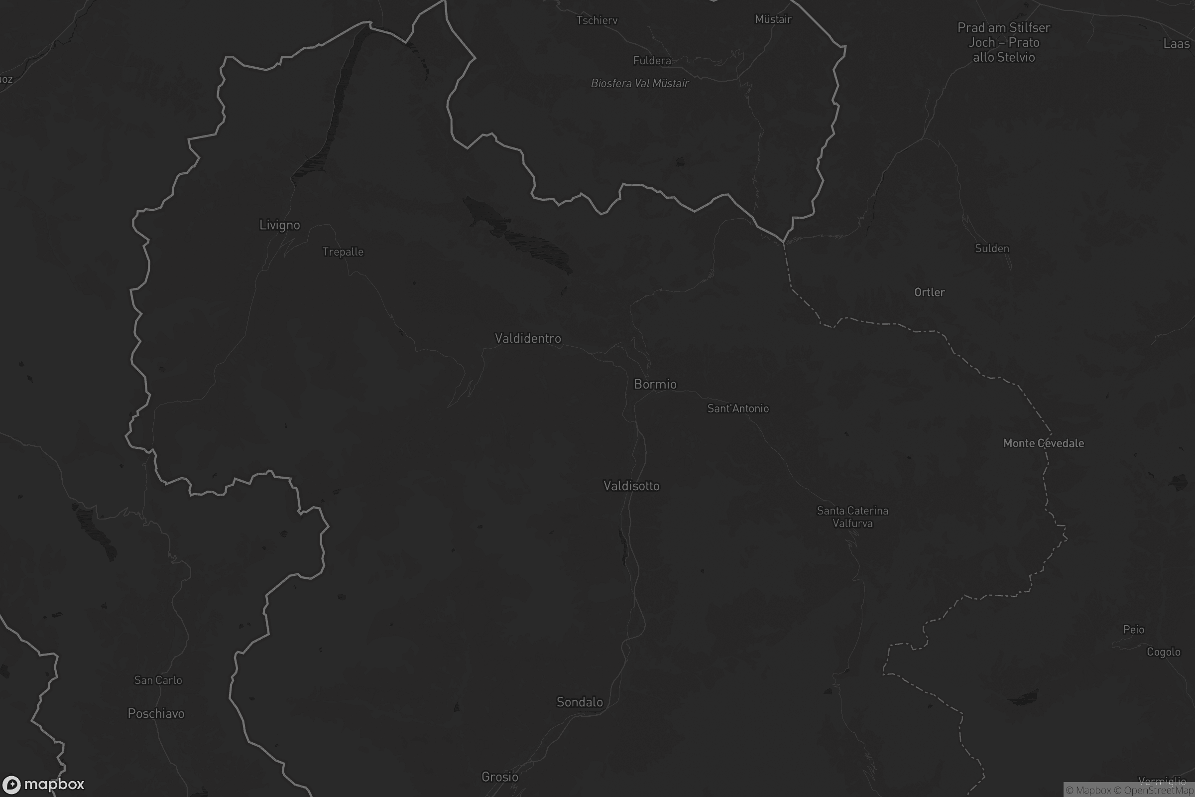 Mappa di Comunità montana Alta Valtellina