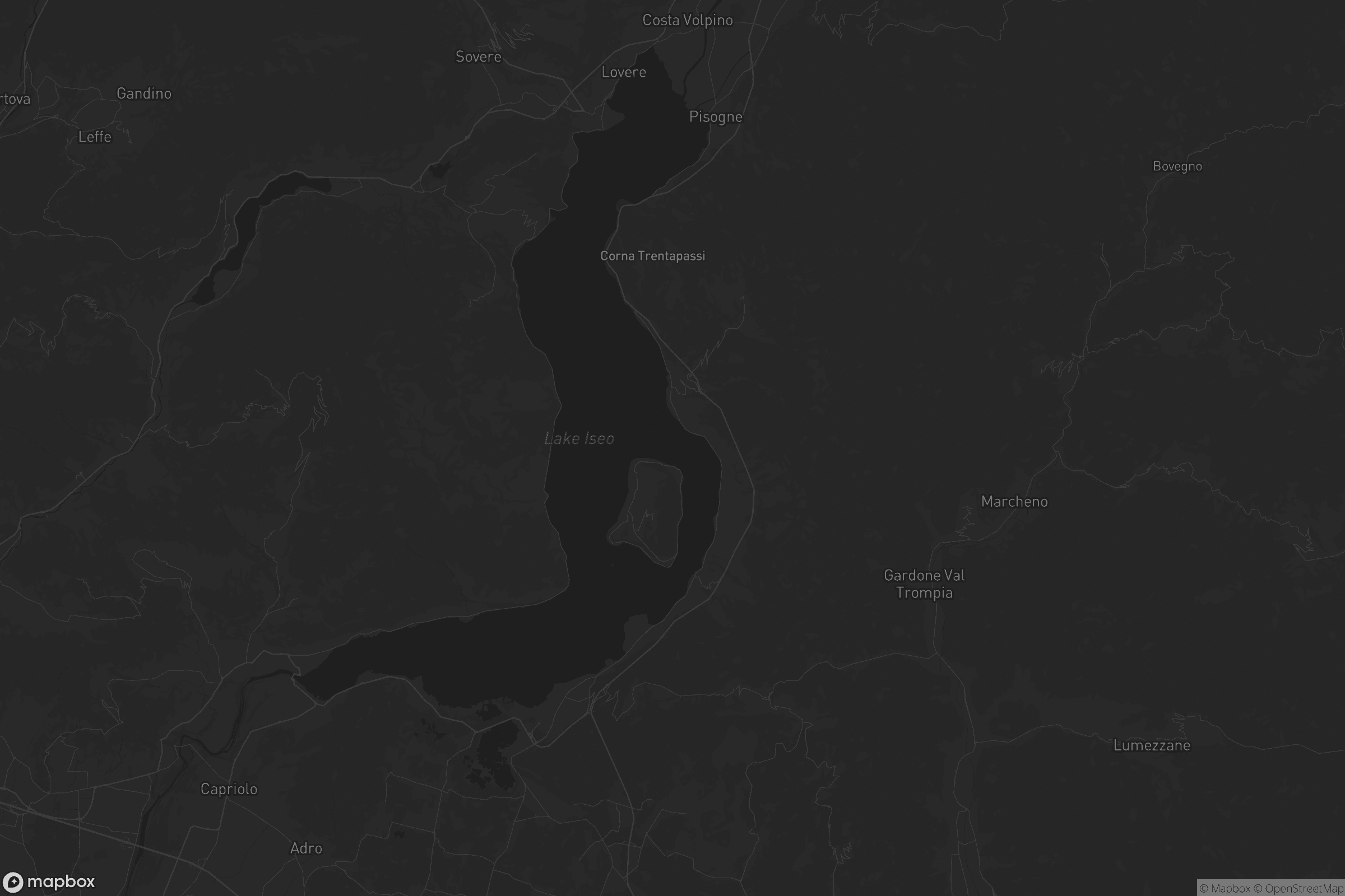 Mappa di Comunità montana del Sebino bresciano