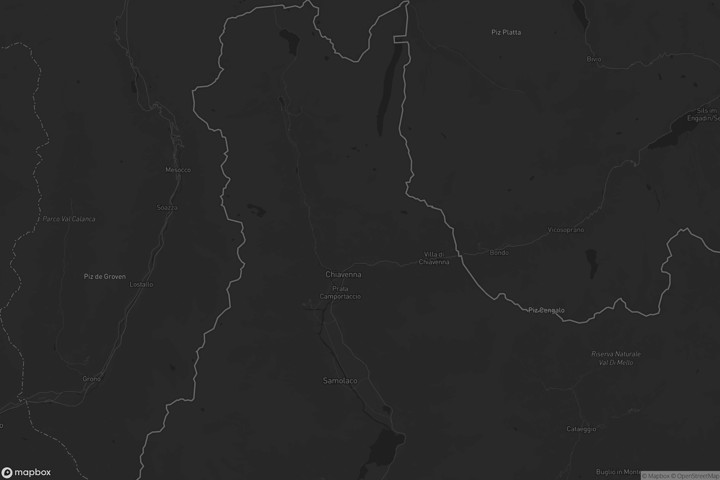 Mappa di Comunità montana della Valchiavenna