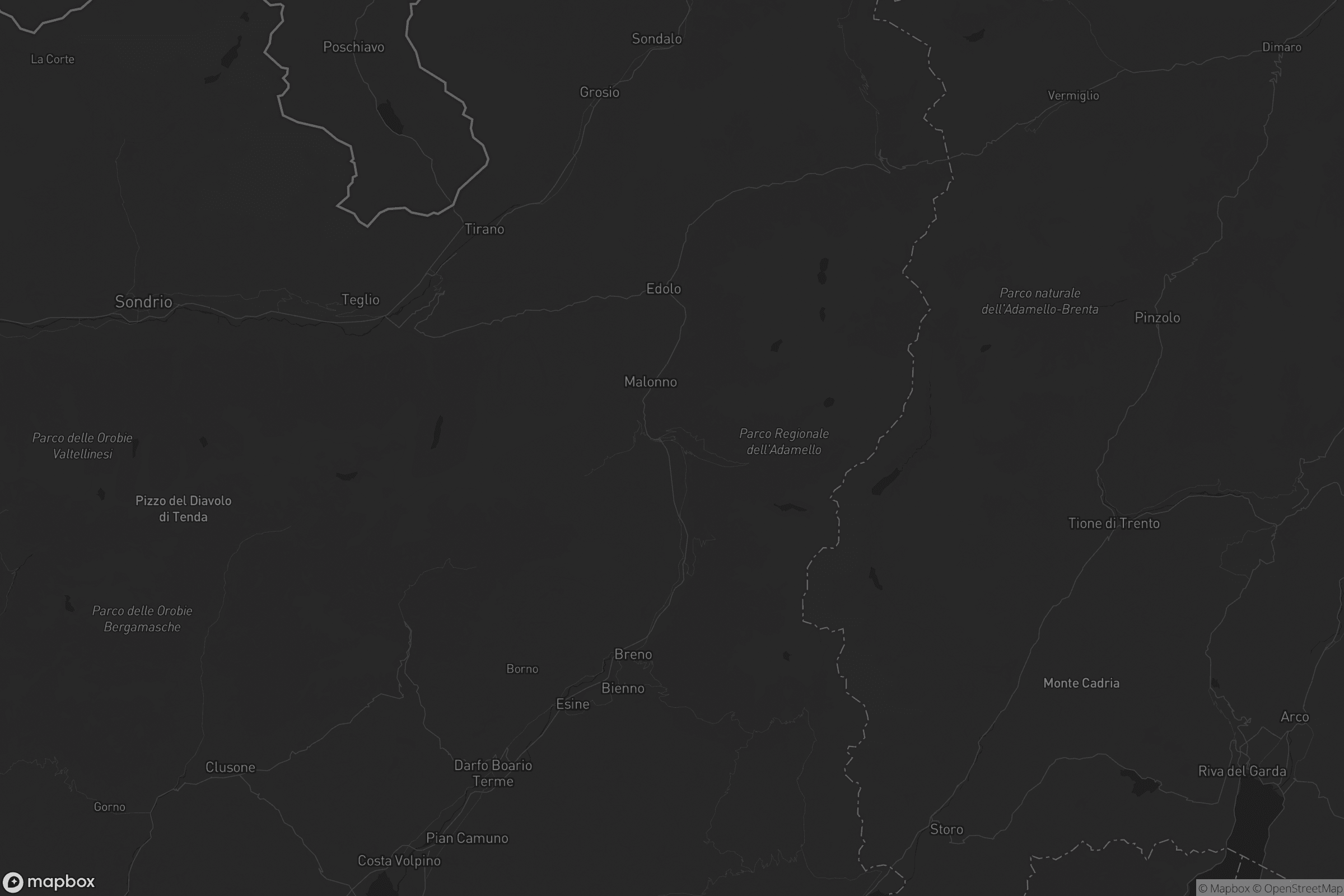 Mappa di Comunità montana della valle Camonica