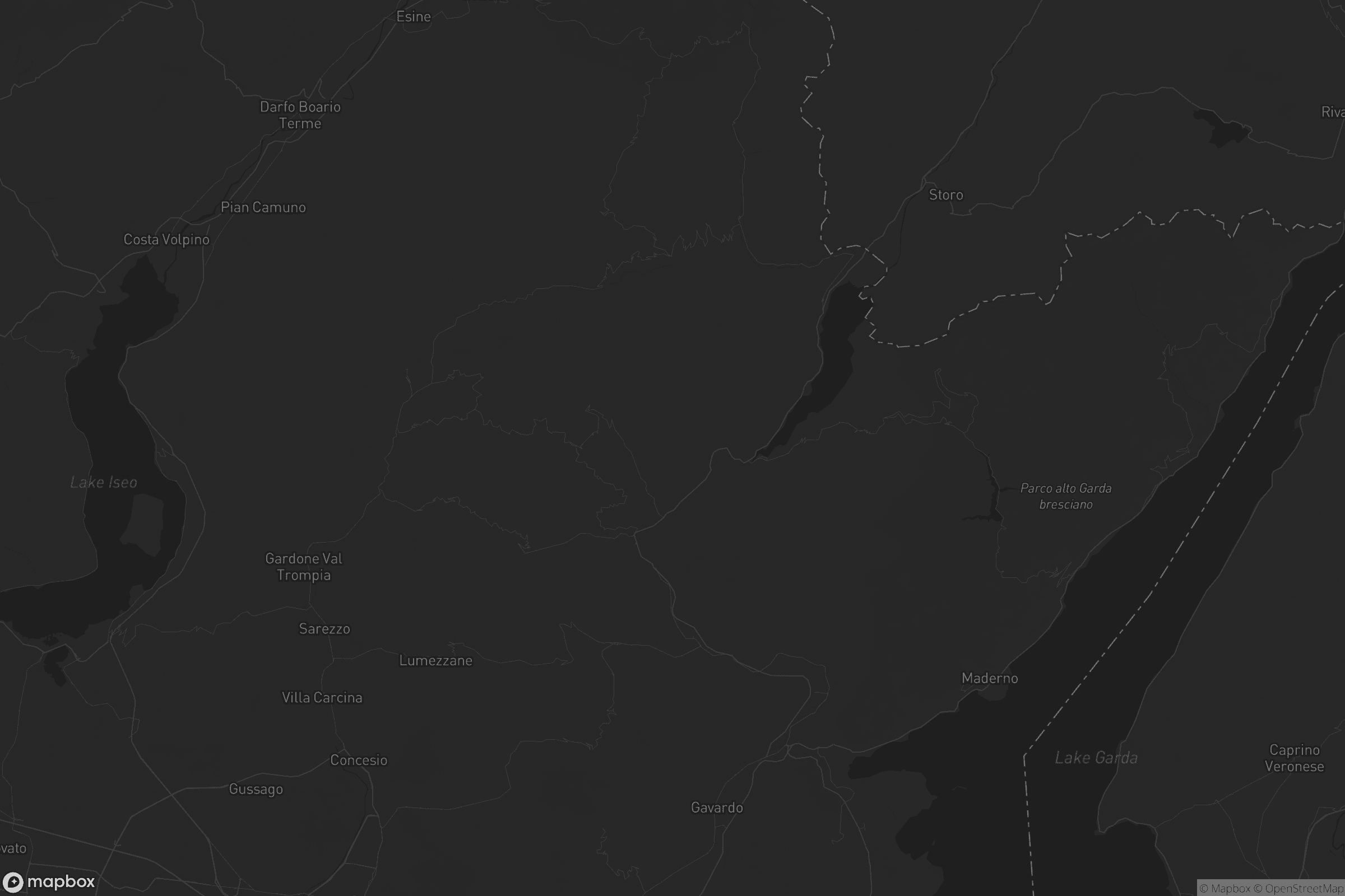 Mappa di Comunità montana della Valle Sabbia
