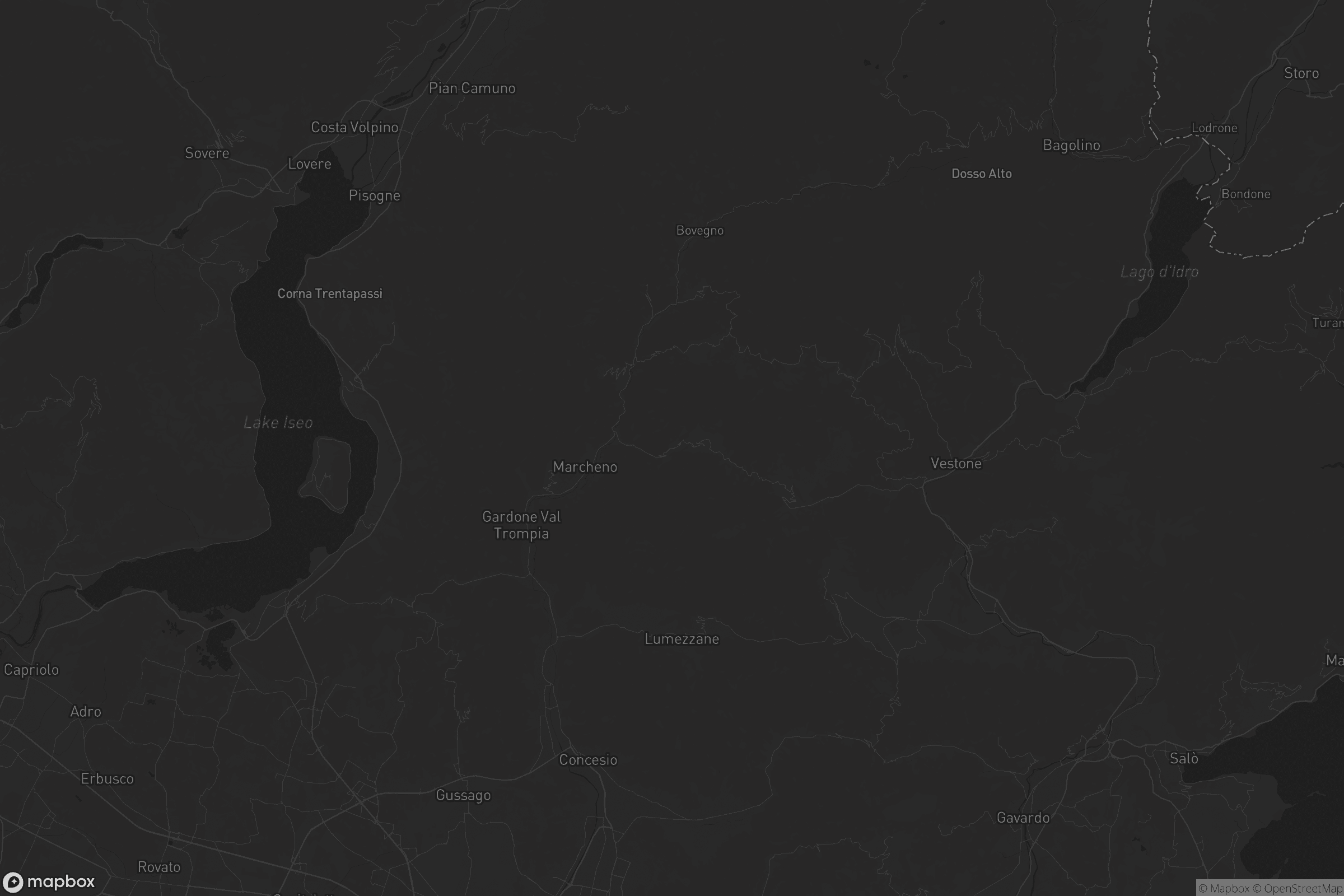 Mappa di Comunità montana della valle Trompia