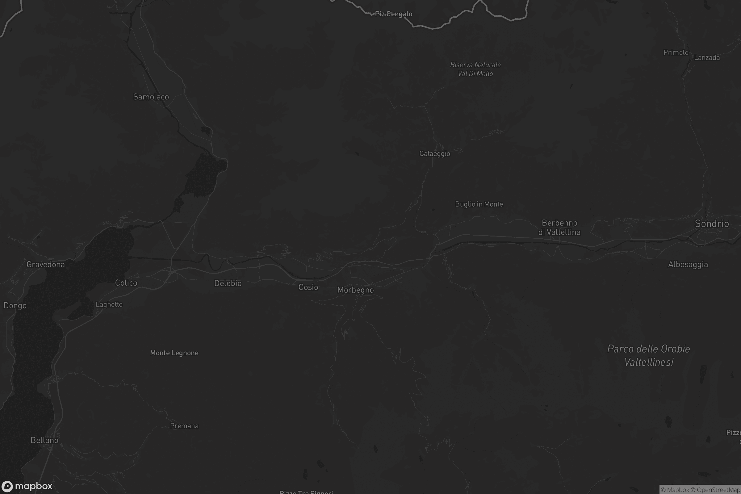 Mappa di Comunità montana della Valtellina di Morbegno