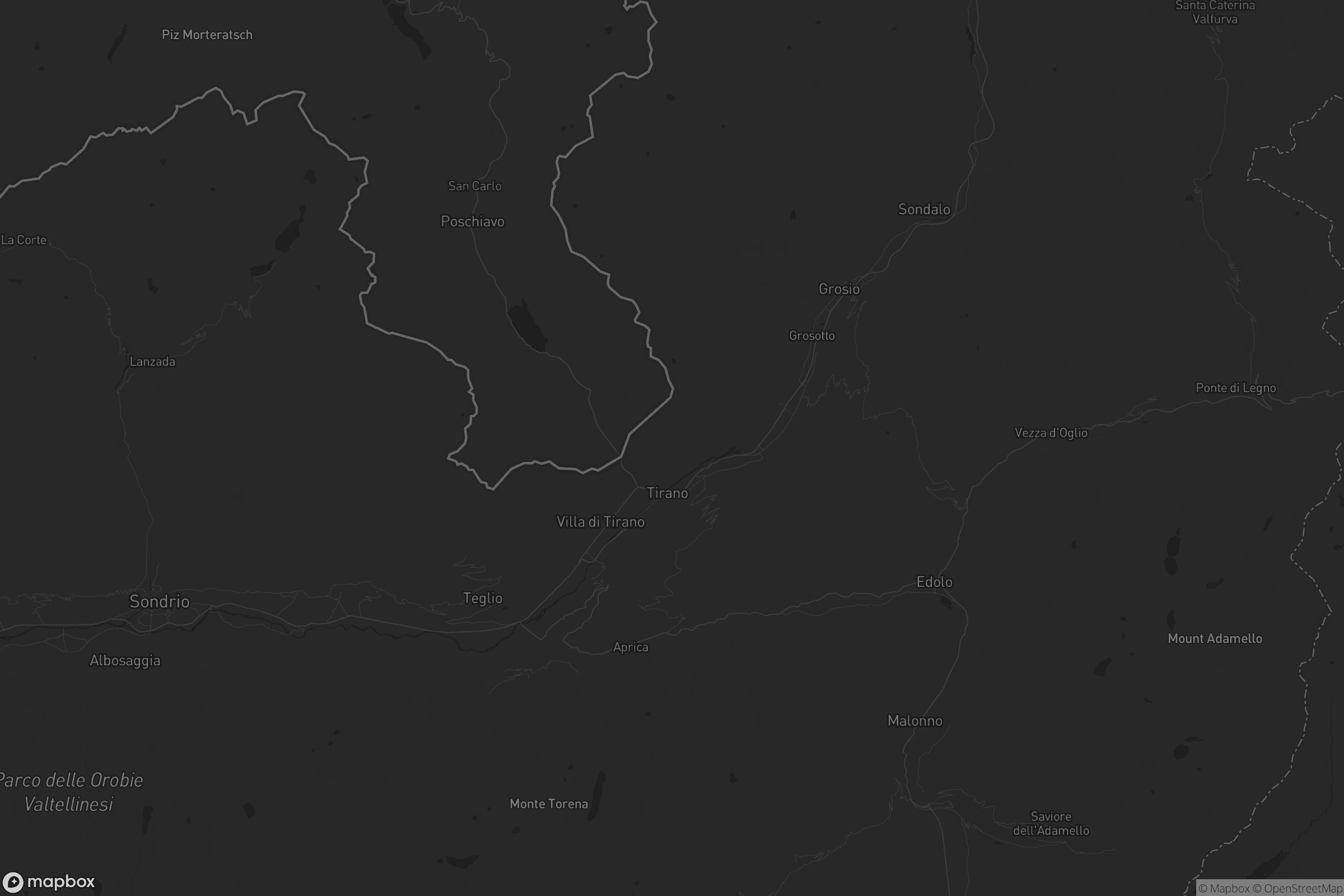 Mappa di Comunità montana della Valtellina di Tirano