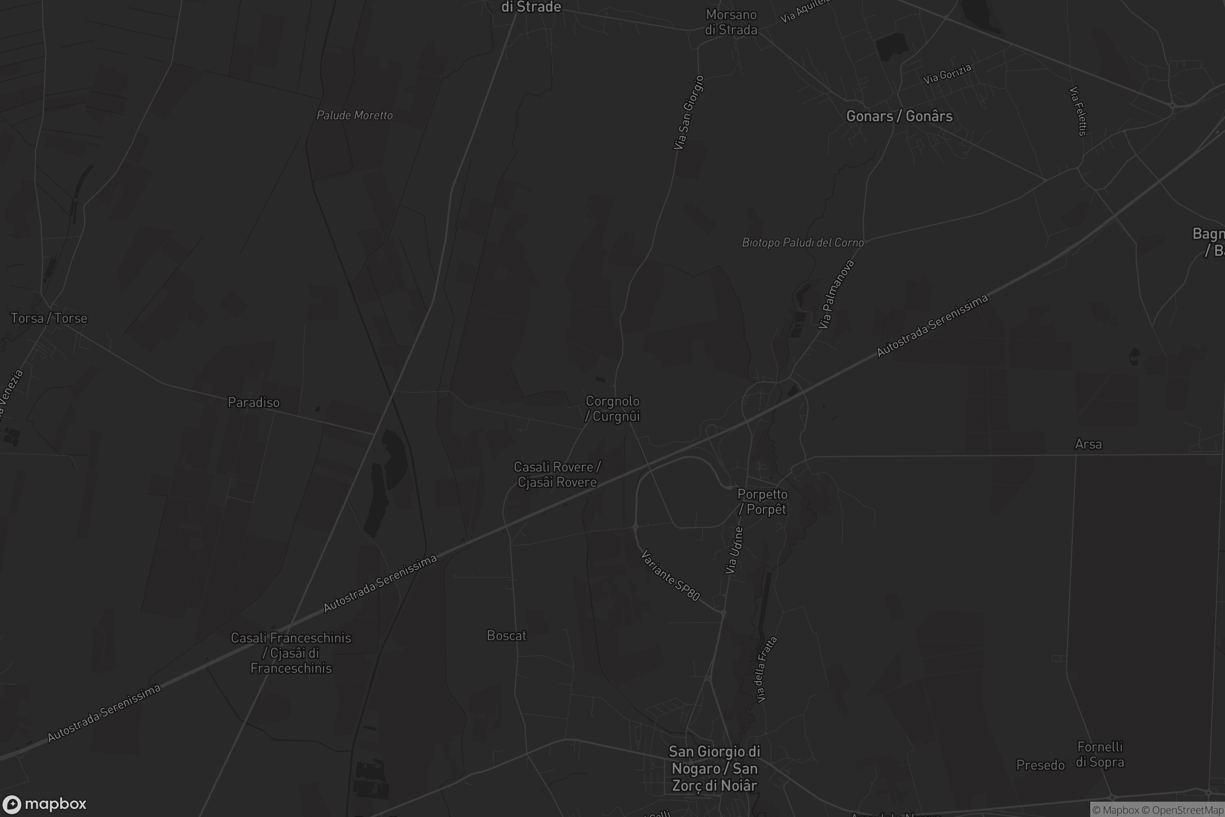 Mappa di Corgnolo / Curgnûi