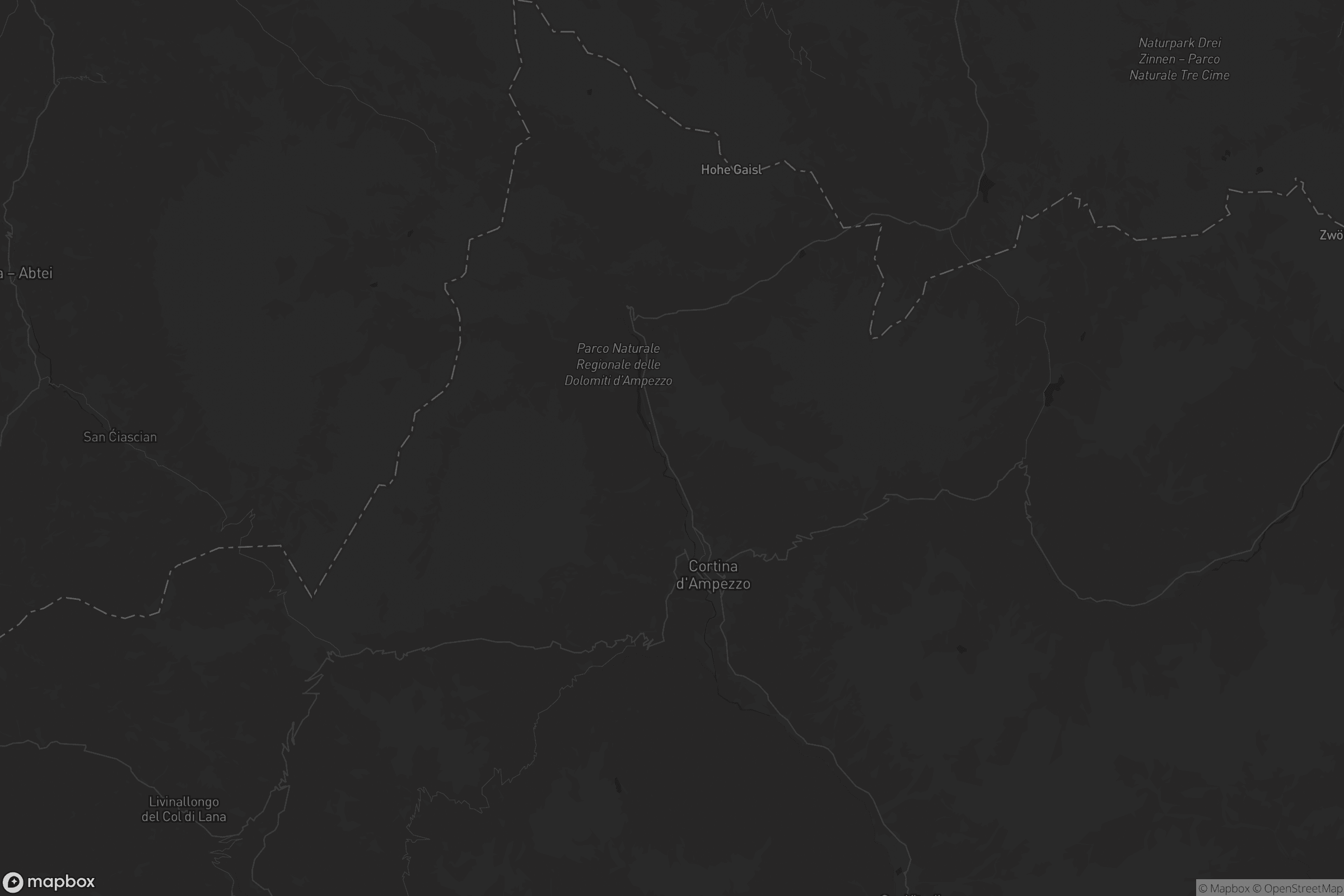 Mappa di Cortina d'Ampezzo